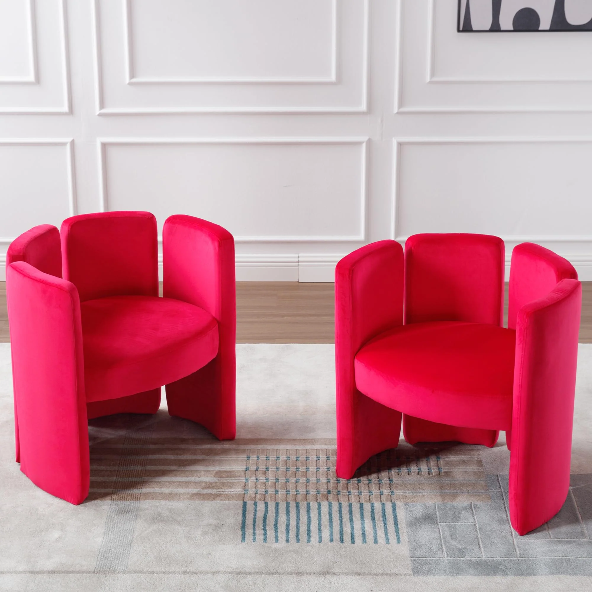 Modern Velvet Barrel Side Accent Chair 1 PCS - 3714AC - Image 20