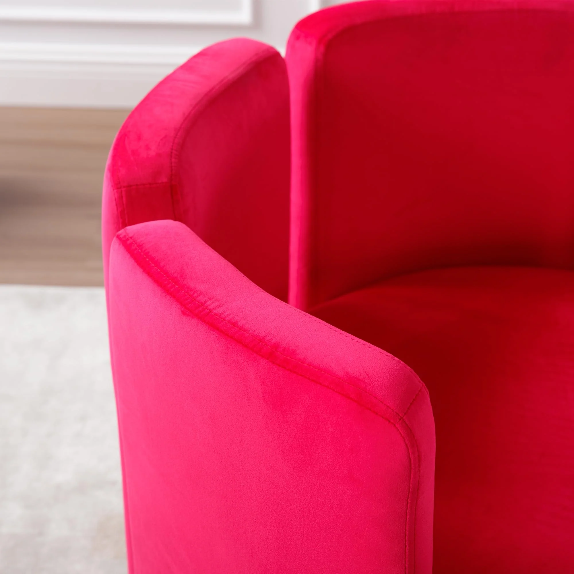 Modern Velvet Barrel Side Accent Chair 1 PCS - 3714AC - Image 21
