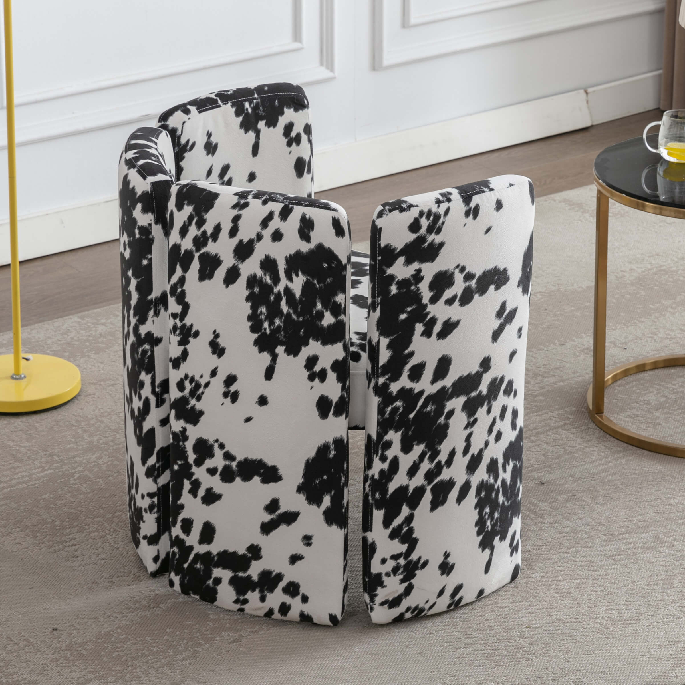 Modern Velvet Barrel Side Accent Chair 1 PCS - 3714AC - Image 4