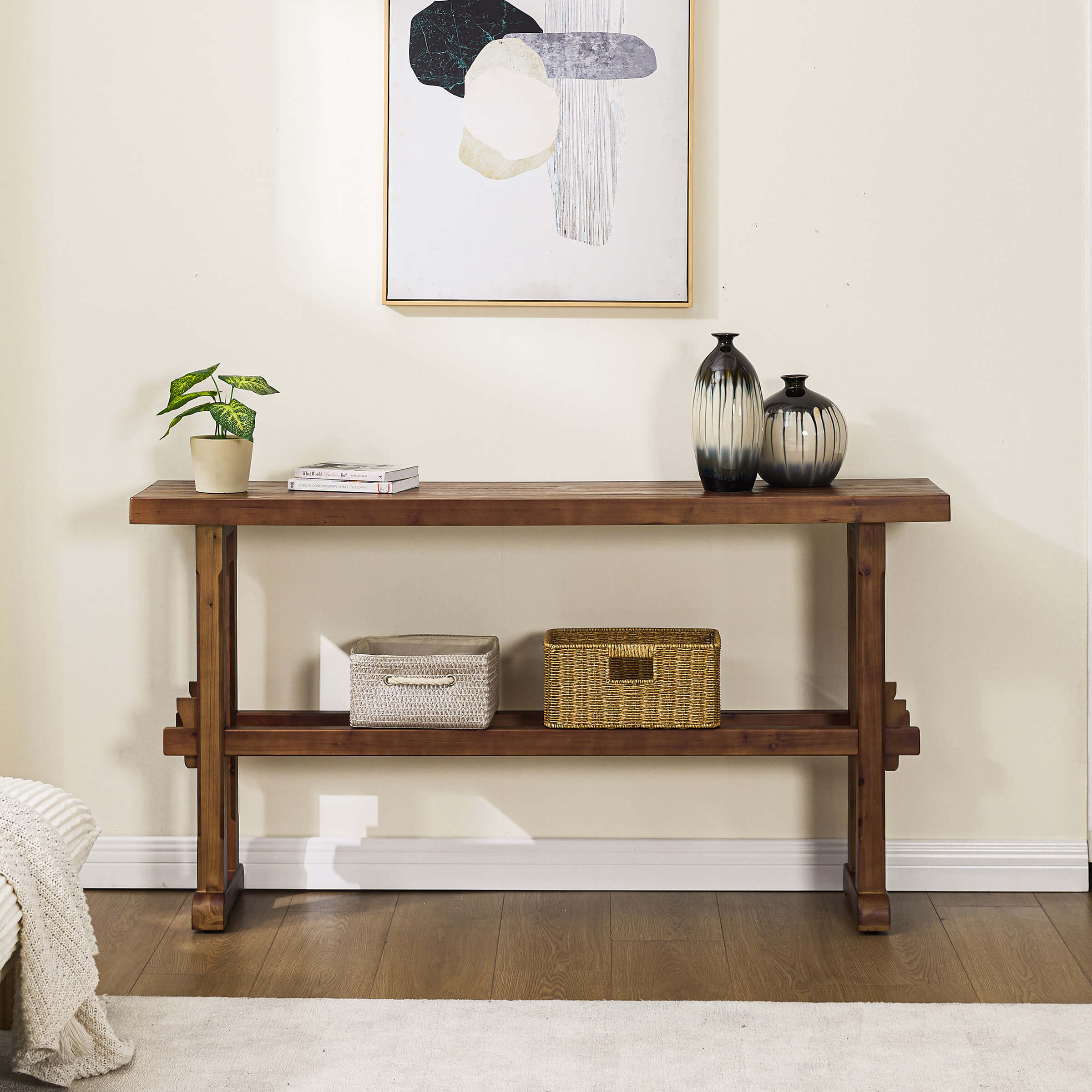 59" Farmhouse Narrow Entryway Table - 22646ET - Image 2