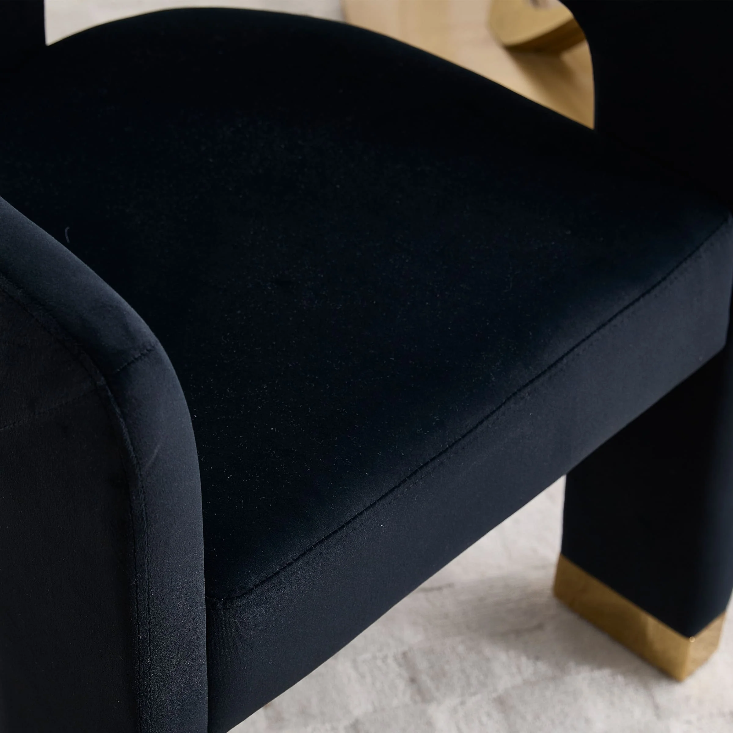 Open-Back Velvet Barrel Dining Chair 1 PCS - 5202DC - Image 15