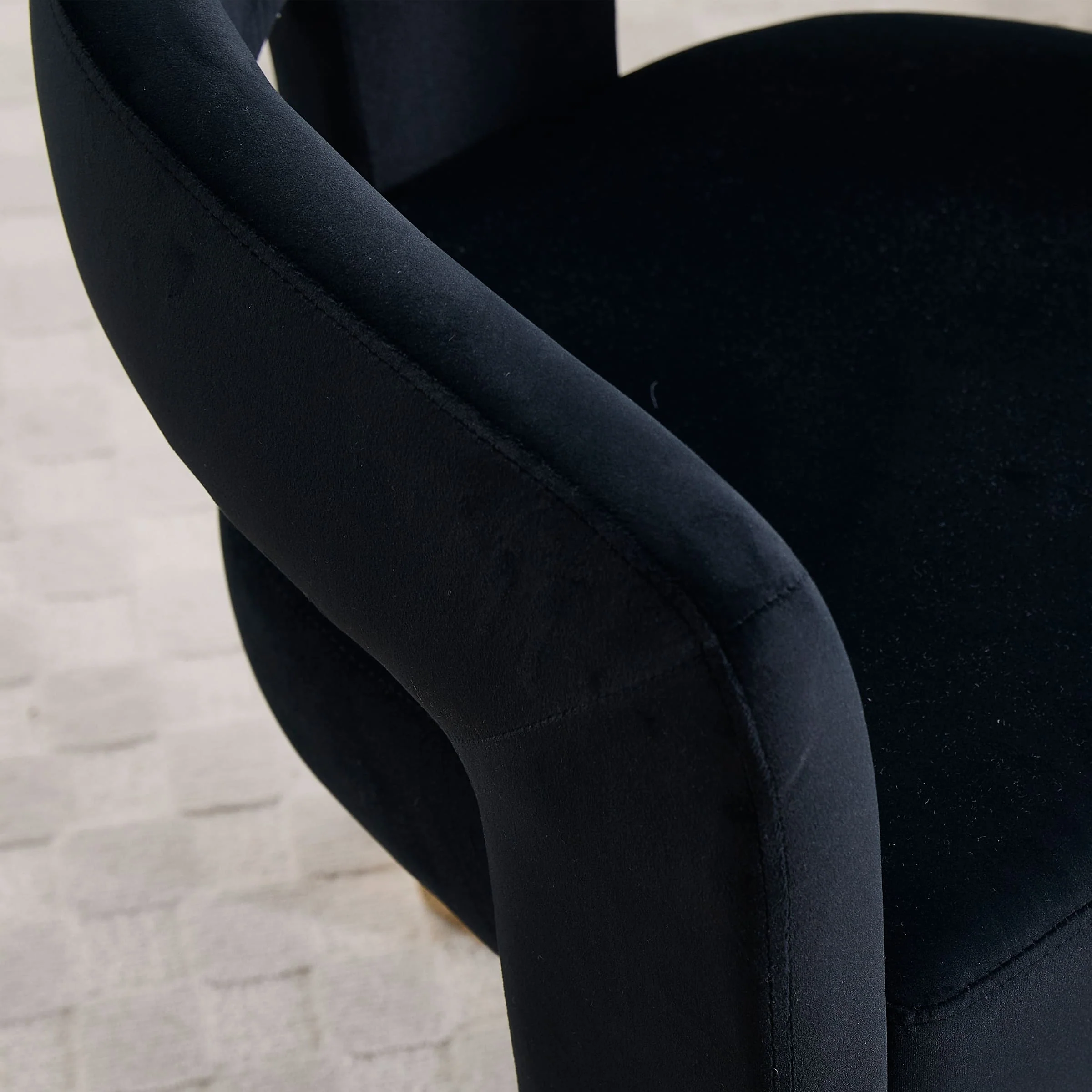 Open-Back Velvet Barrel Dining Chair 1 PCS - 5202DC - Image 16
