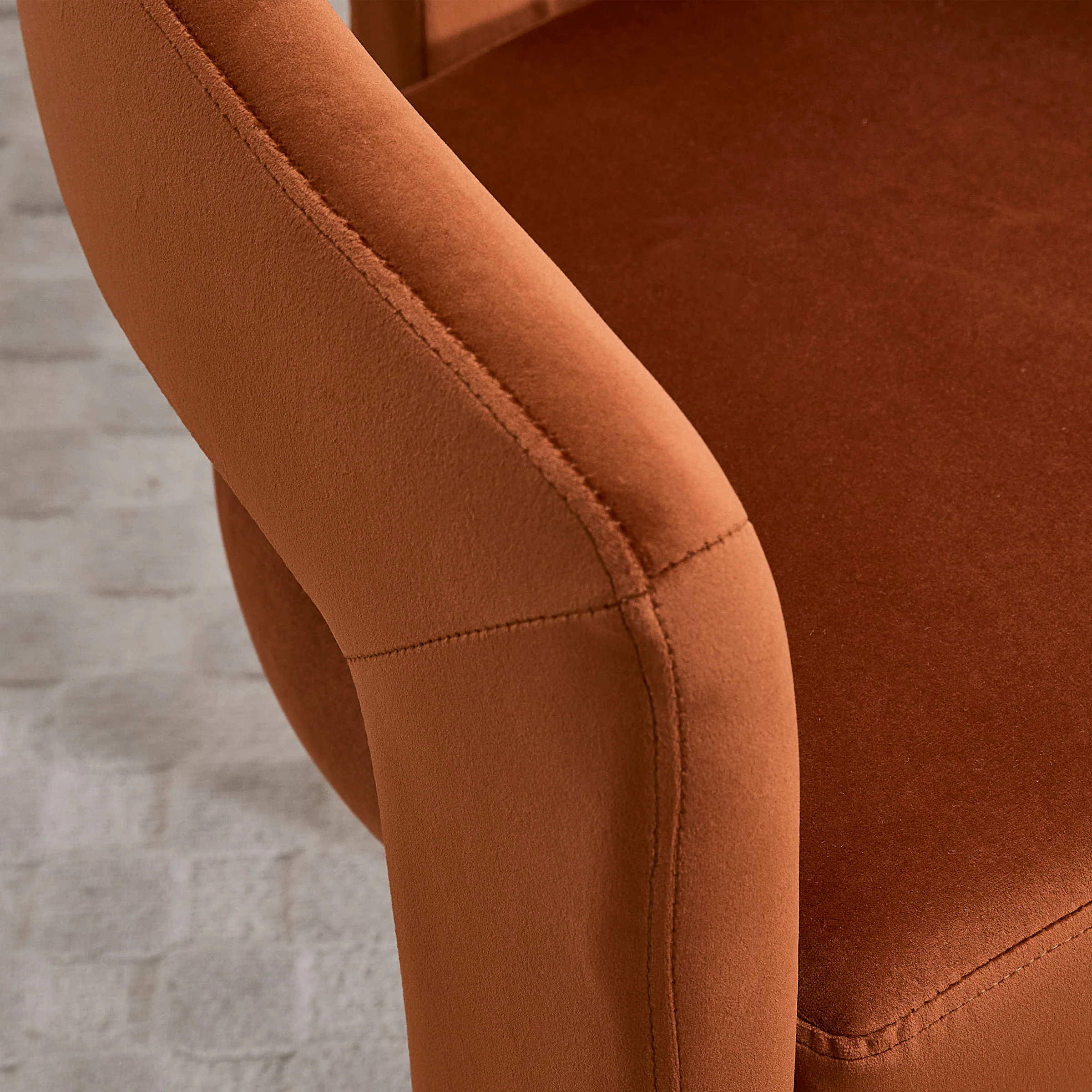 Open-Back Velvet Barrel Dining Chair 1 PCS - 5202DC - Image 24