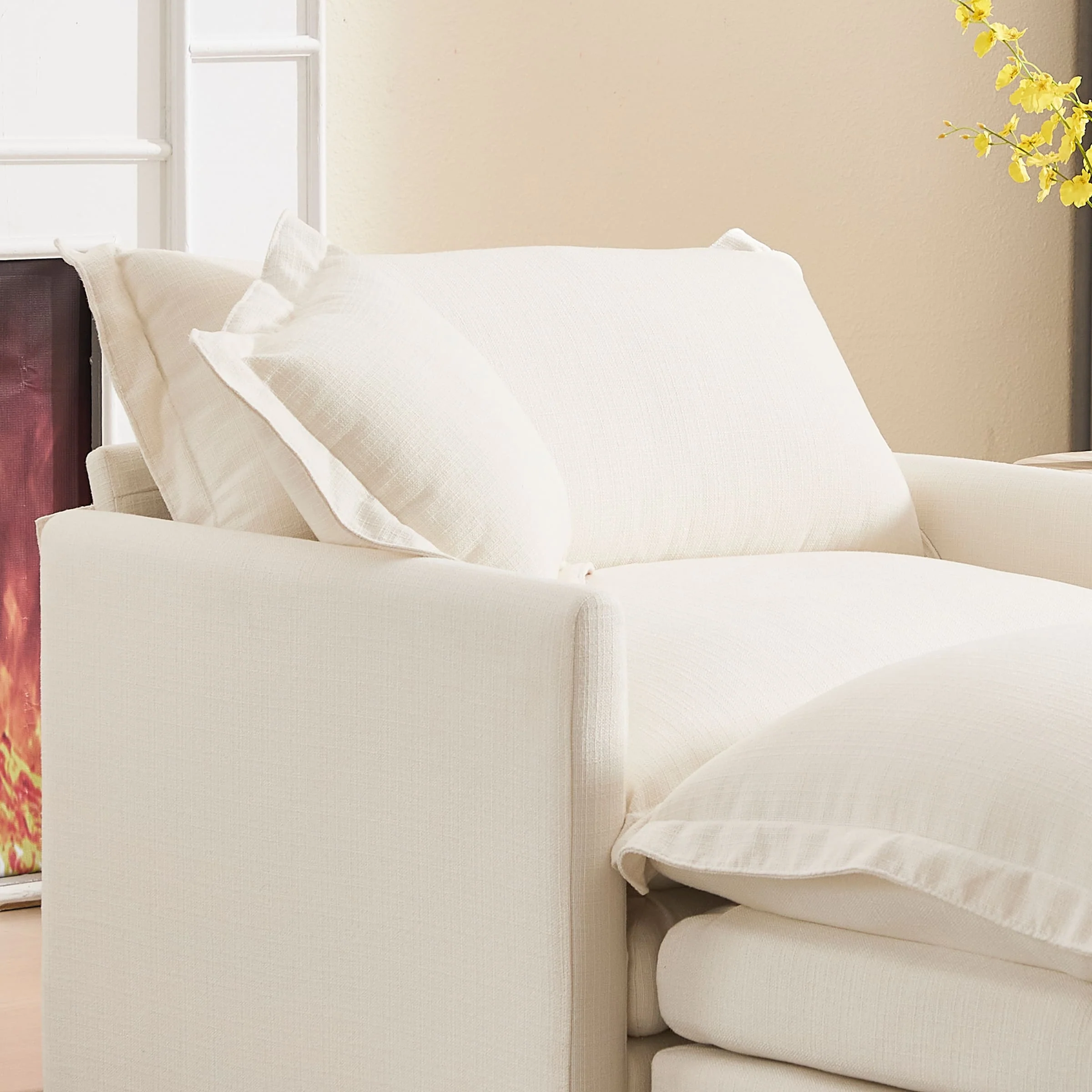 Single Sofa with Ottoman & Pillow - 1036SF - Image 23