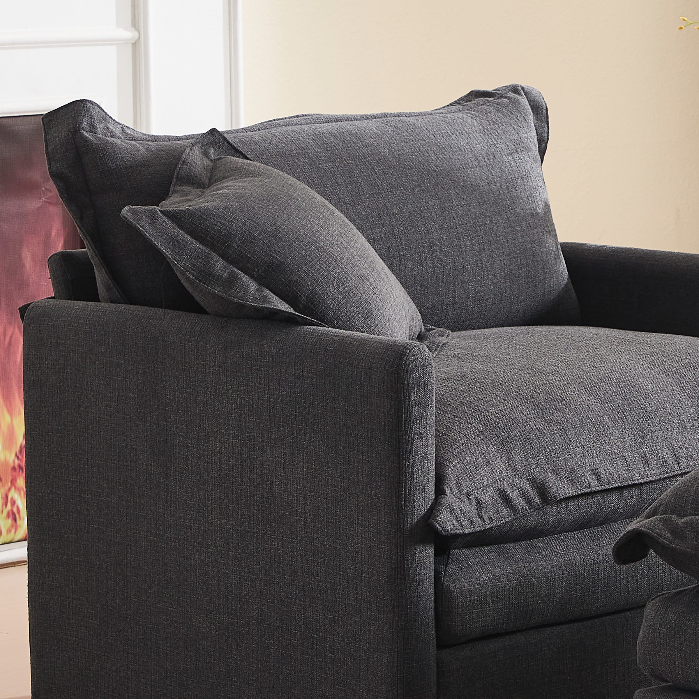Single Sofa with Ottoman & Pillow - 1036SF - Image 6