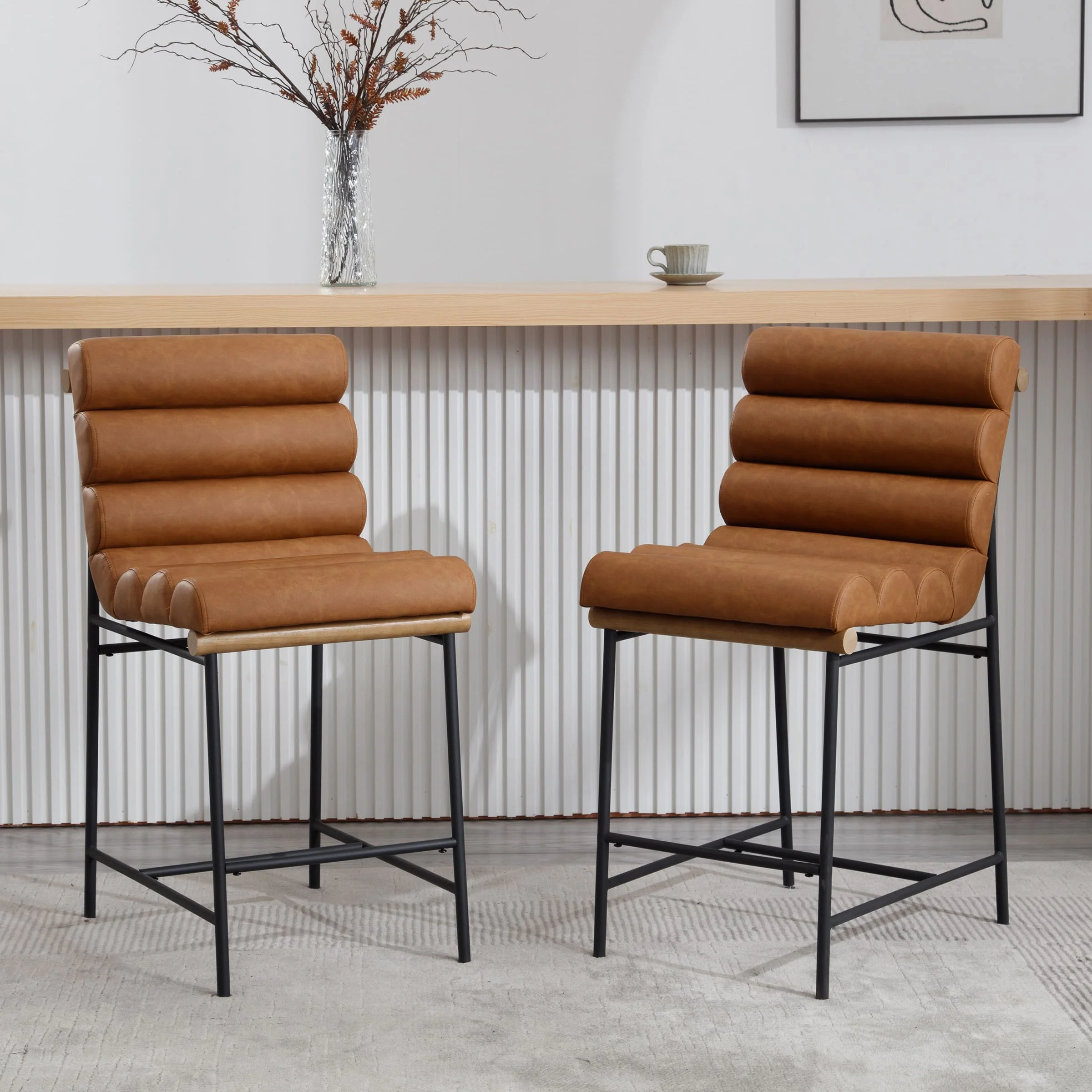 25”H Armless Upholstered Counter Stools Set of 2 - 5793CS - Image 10