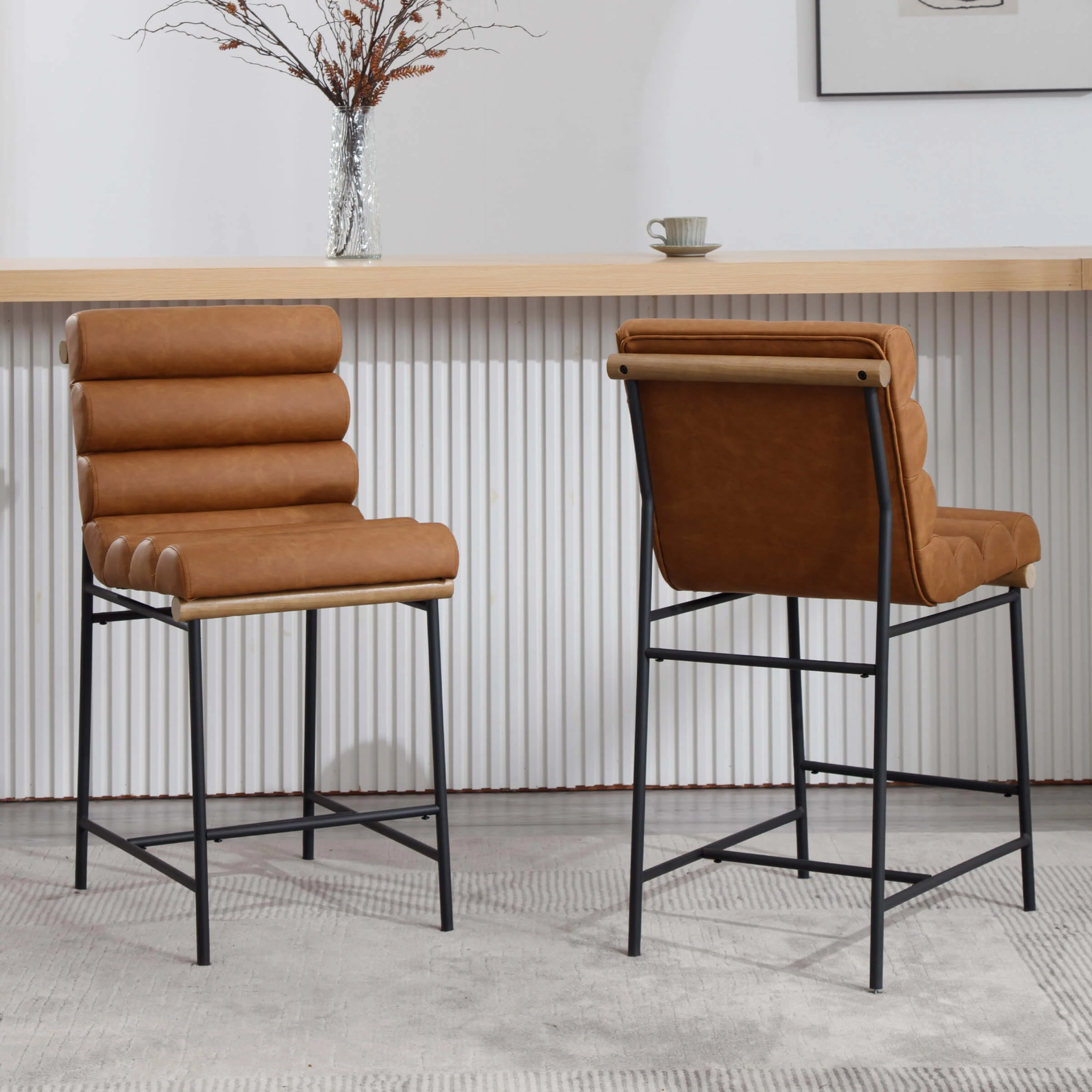 25”H Armless Upholstered Counter Stools Set of 2 - 5793CS - Image 11