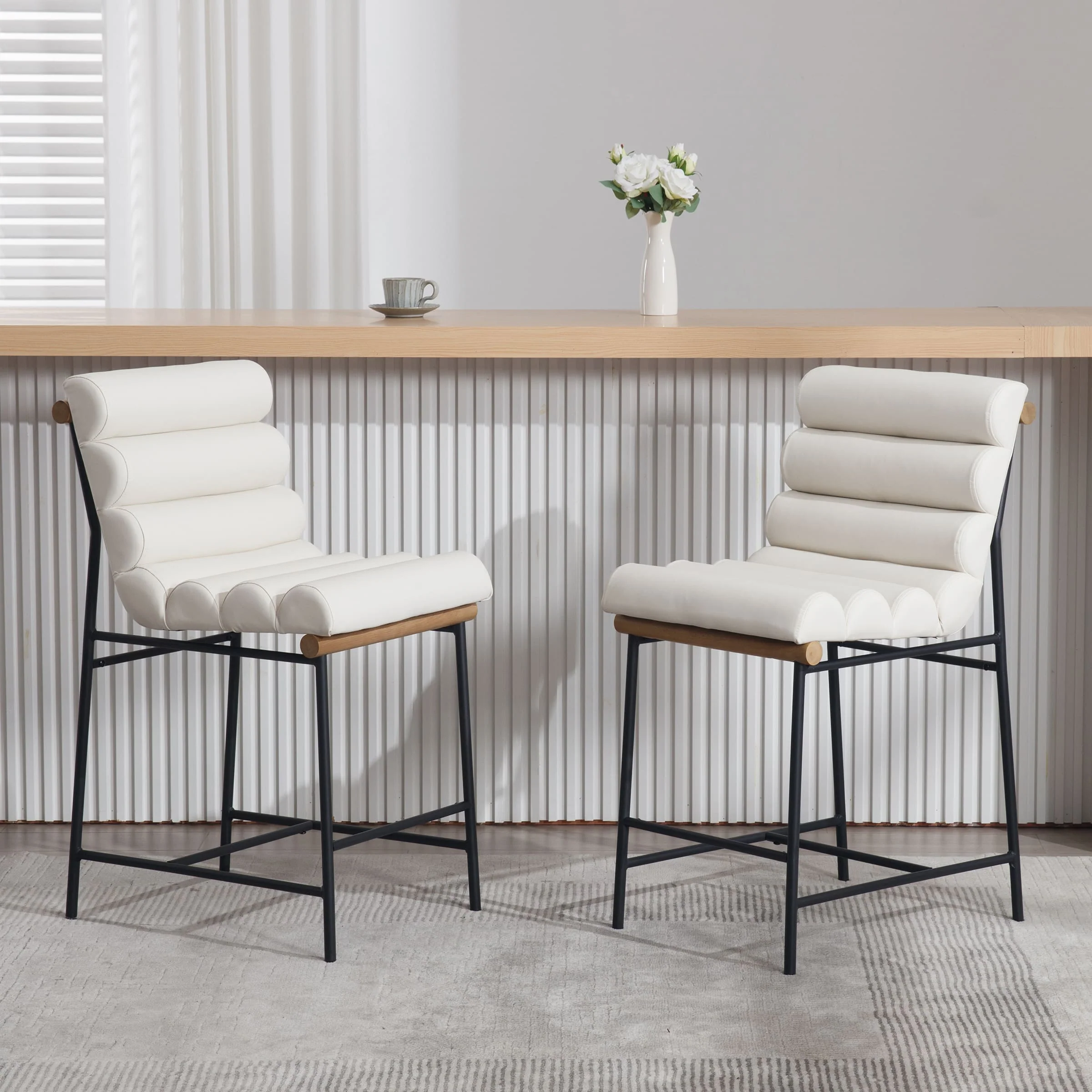 25”H Armless Upholstered Counter Stools Set of 2 - 5793CS - Image 18