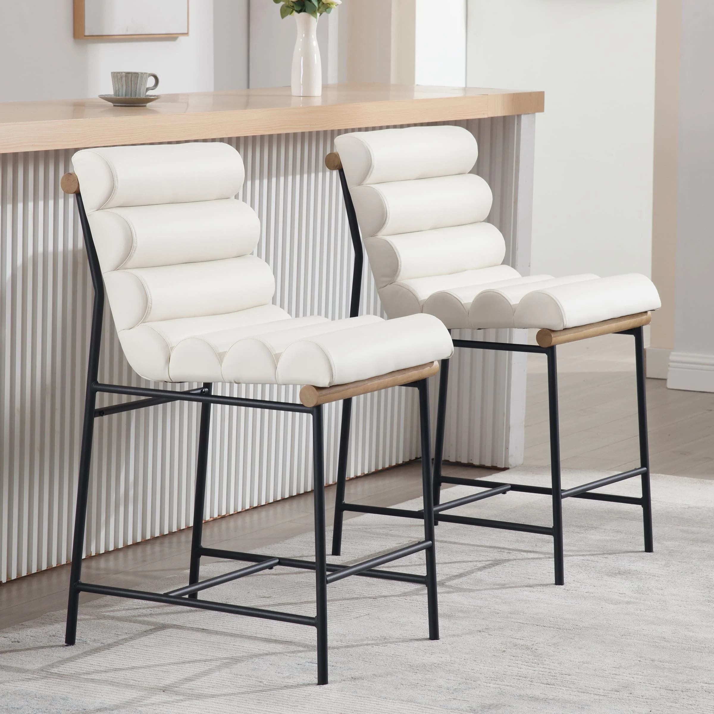 25”H Armless Upholstered Counter Stools Set of 2 - 5793CS - Image 19