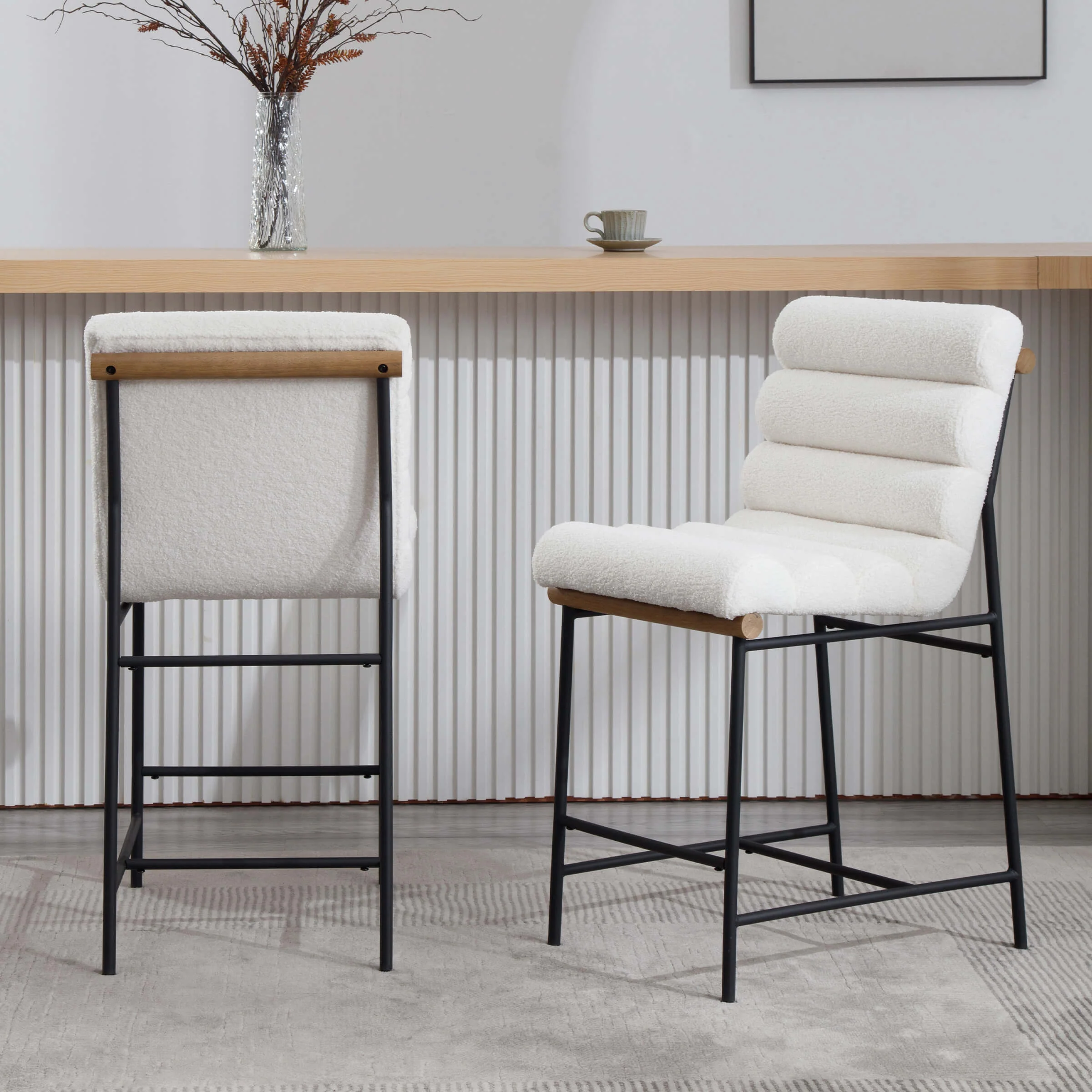25”H Armless Upholstered Counter Stools Set of 2 - 5793CS - Image 25