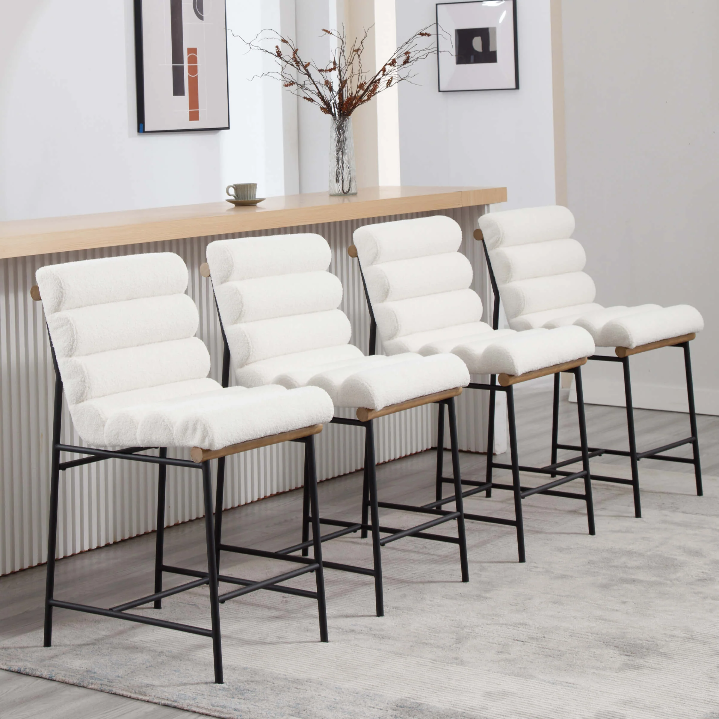 25”H Armless Upholstered Counter Stools Set of 2 - 5793CS - Image 26