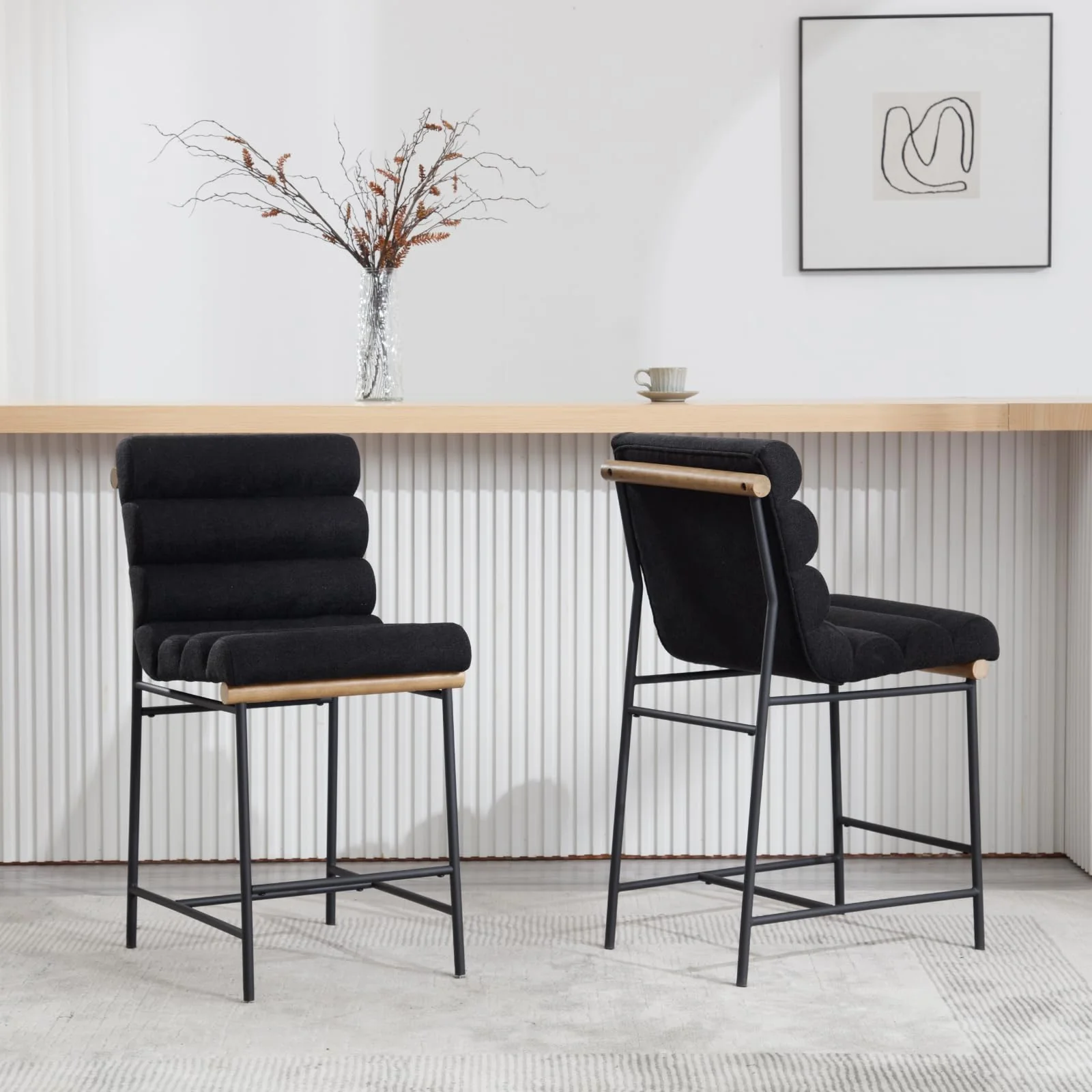 25”H Armless Upholstered Counter Stools Set of 2 - 5793CS - Image 32