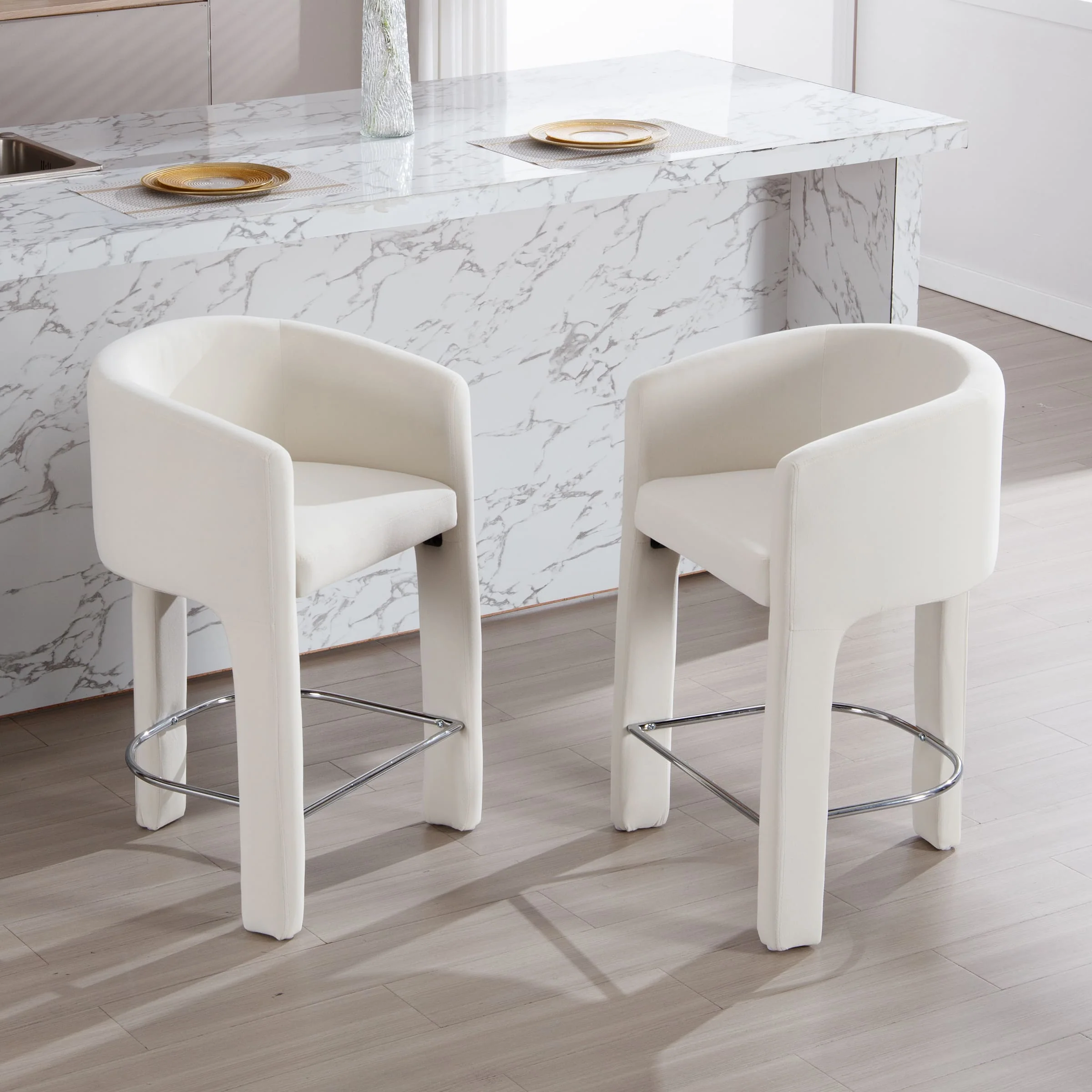 26"H Barrel Counter Stool 1 PCS - 55012CS - Image 4