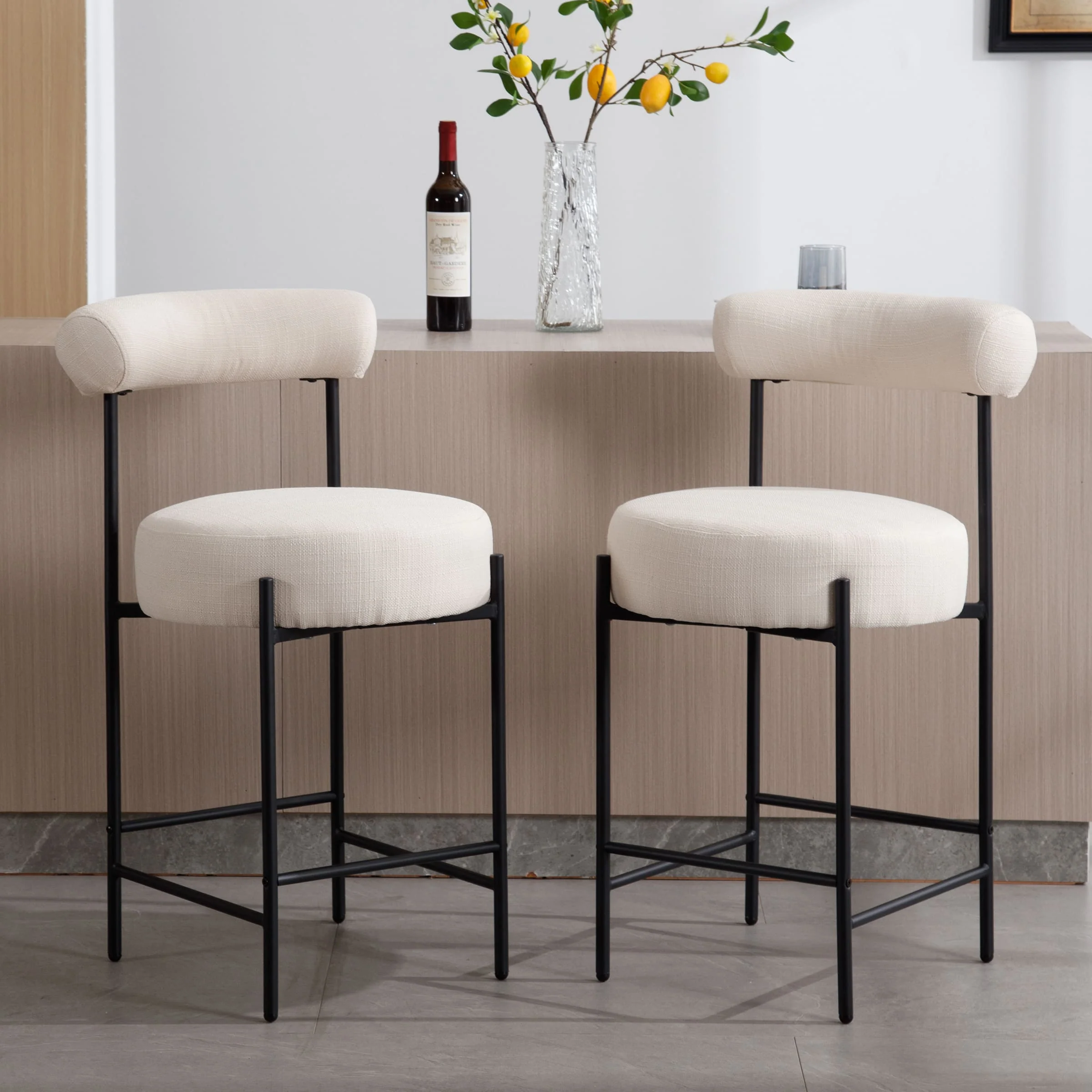 26"H Curved Open Back Counter Stools Set of 2 - 11002CS - Image 10