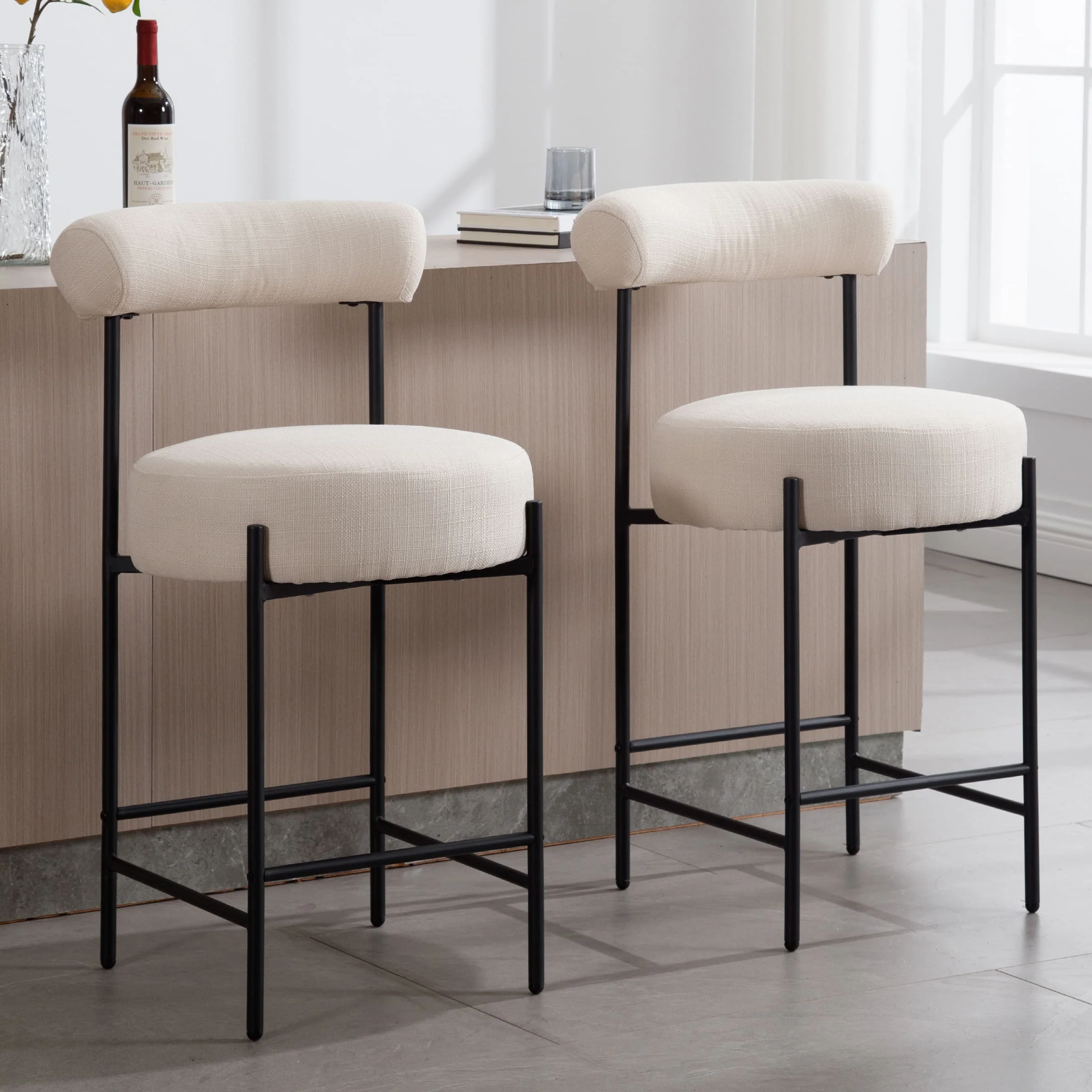 26"H Curved Open Back Counter Stools Set of 2 - 11002CS - Image 12