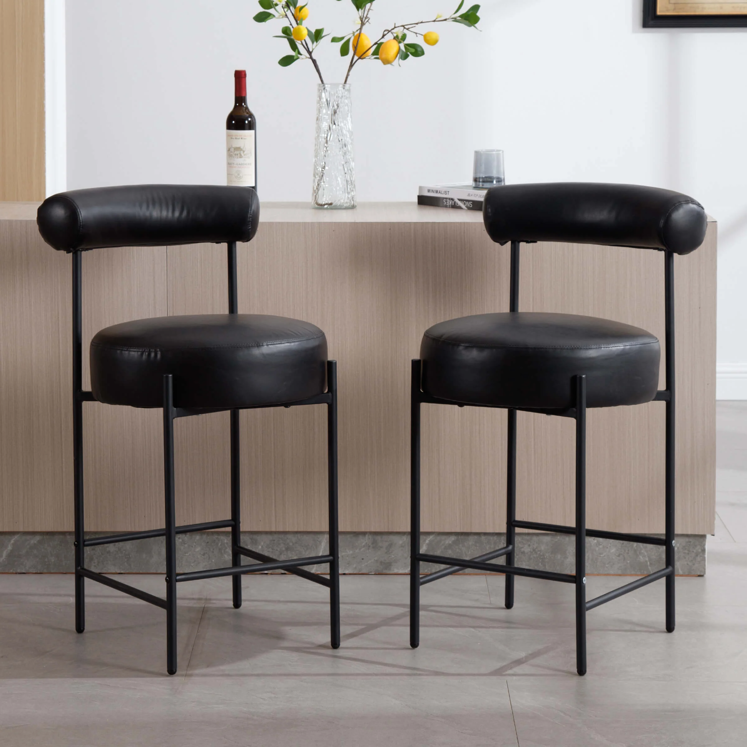 26"H Curved Open Back Counter Stools Set of 2 - 11002CS - Image 18