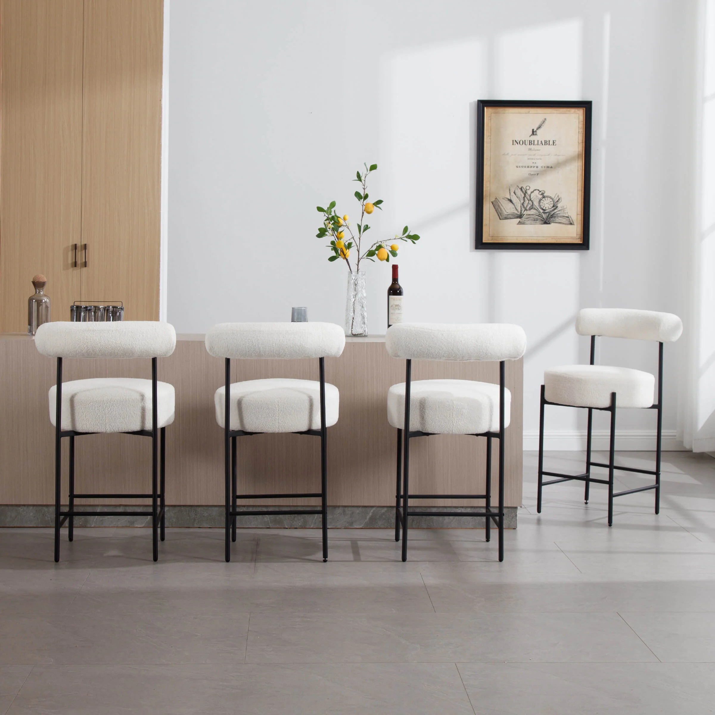 26"H Curved Open Back Counter Stools Set of 2 - 11002CS - Image 3