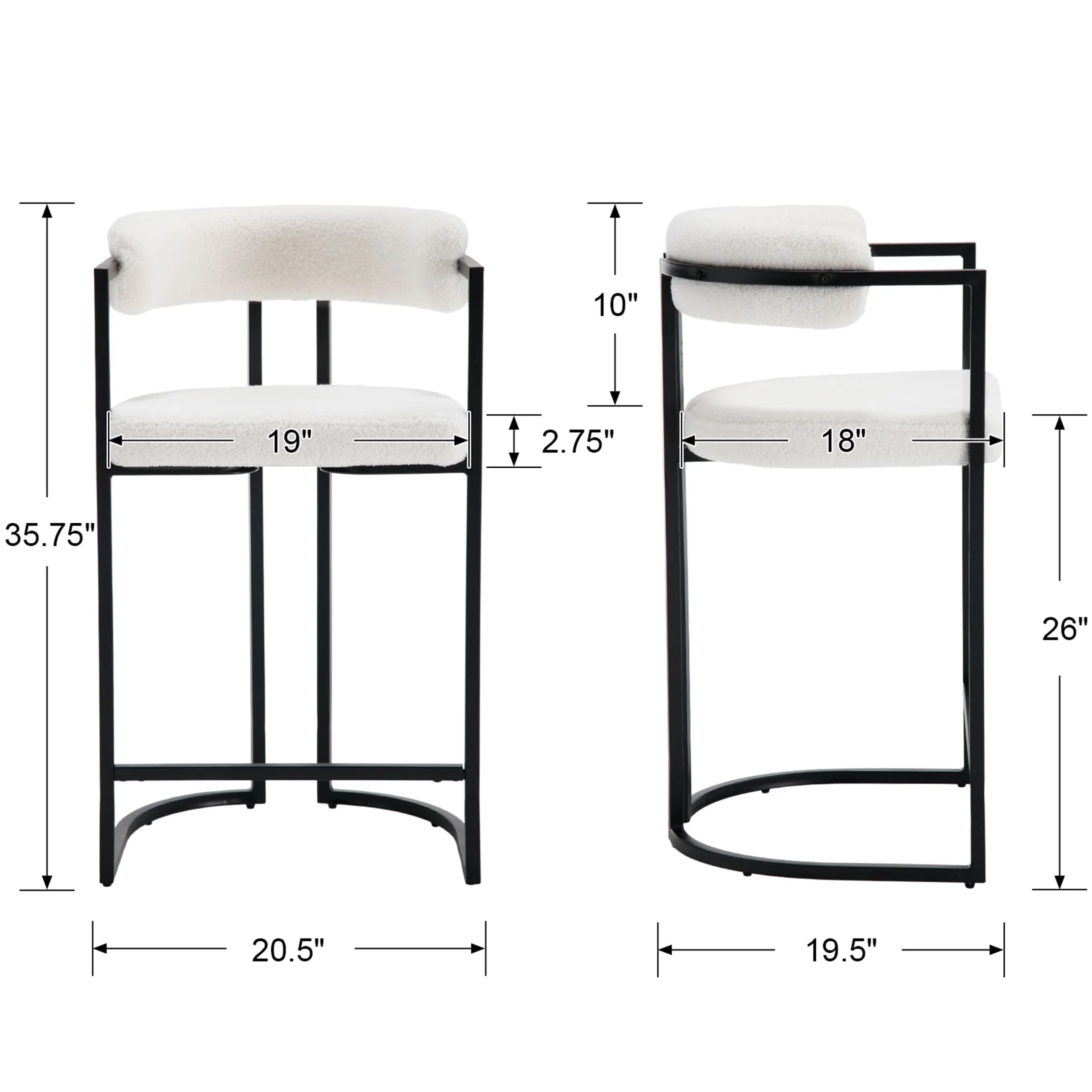 26"H & 30"H Industrial Counter & Bar Stools Set of 2 - X323 - Image 10