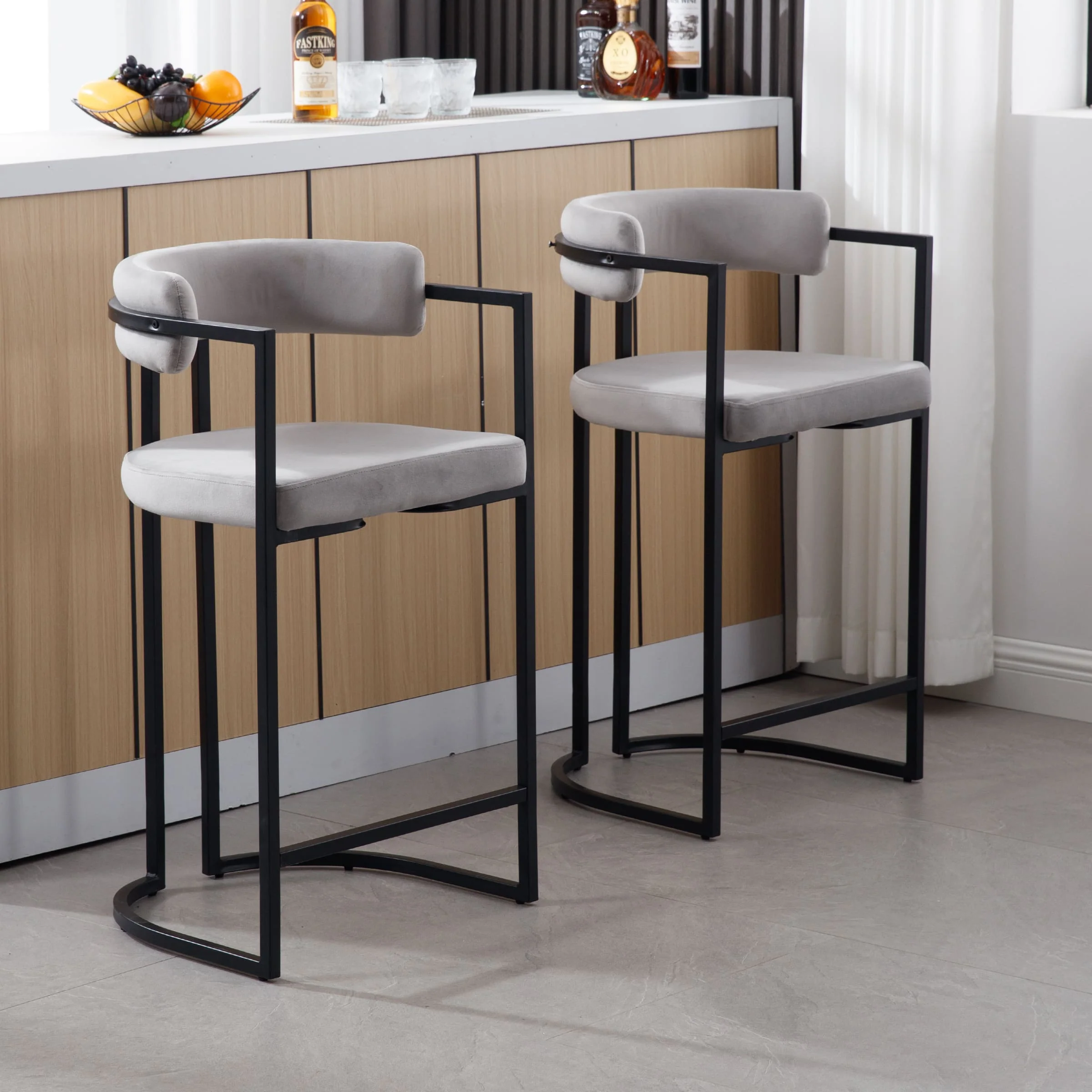 26"H & 30"H Industrial Counter & Bar Stools Set of 2 - X323 - Image 12