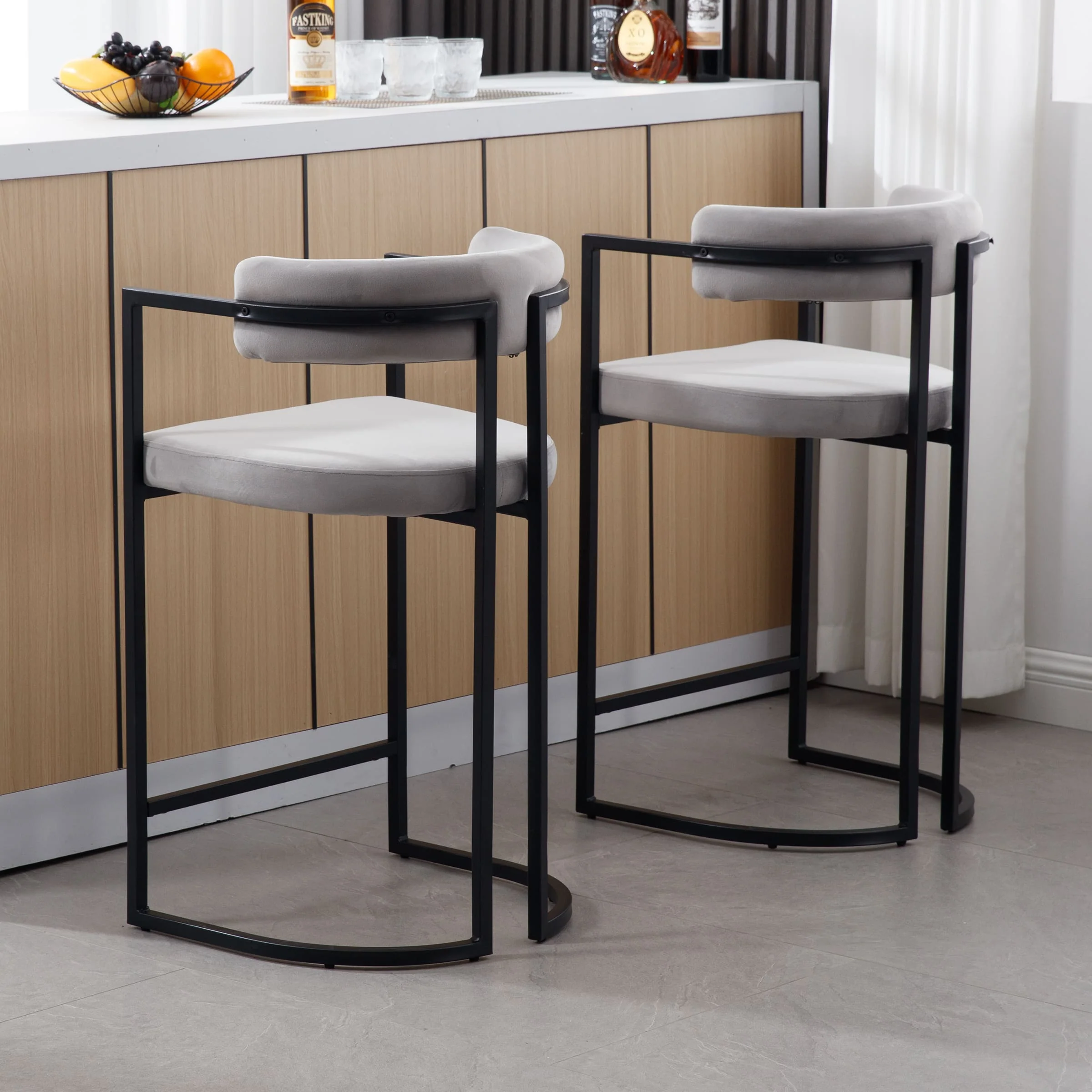 26"H & 30"H Industrial Counter & Bar Stools Set of 2 - X323 - Image 13