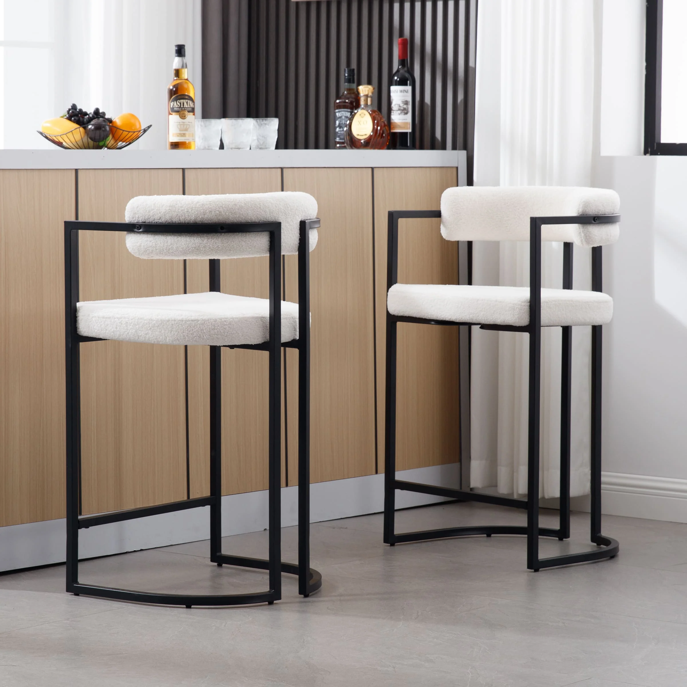 26"H & 30"H Industrial Counter & Bar Stools Set of 2 - X323 - Image 2