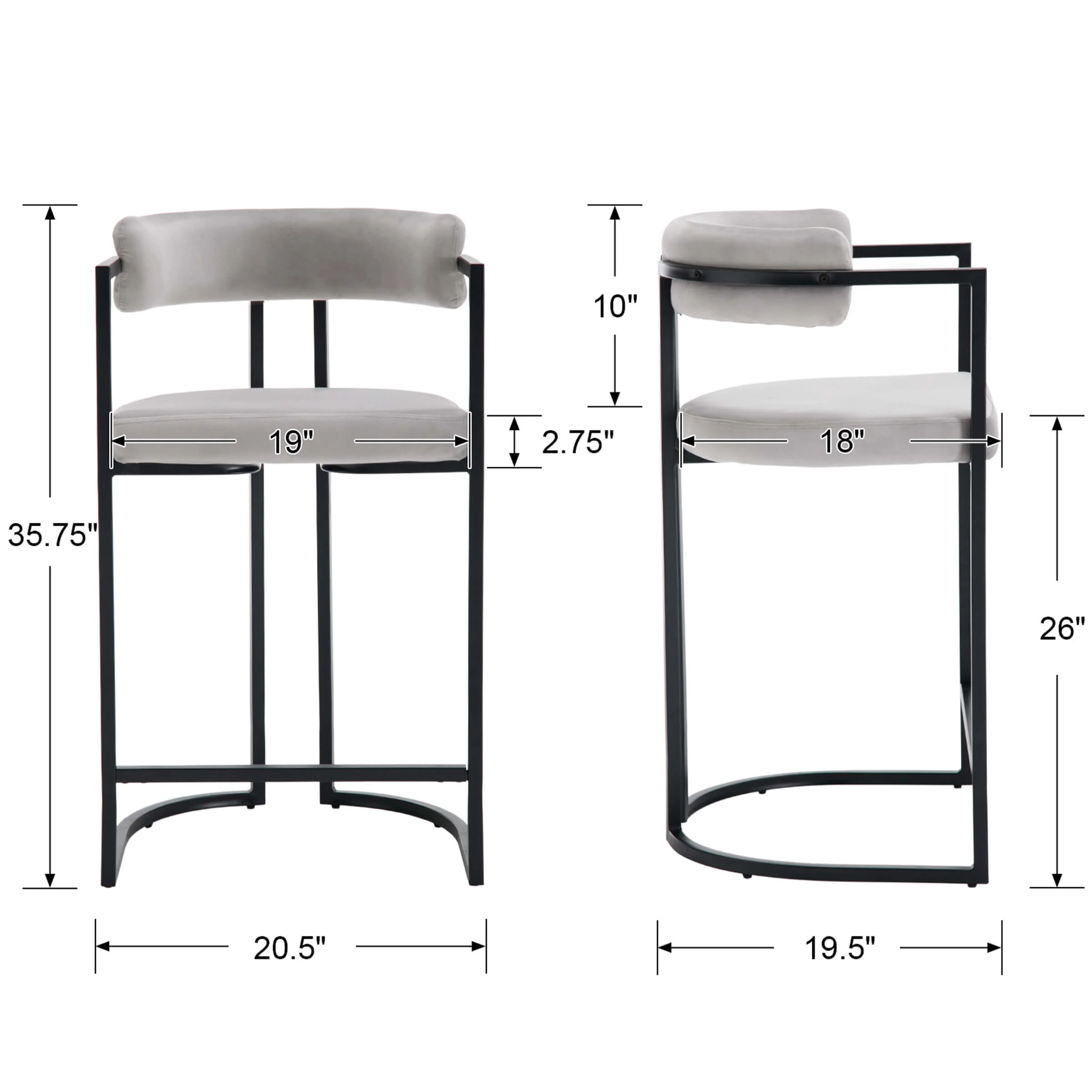 26"H & 30"H Industrial Counter & Bar Stools Set of 2 - X323 - Image 20