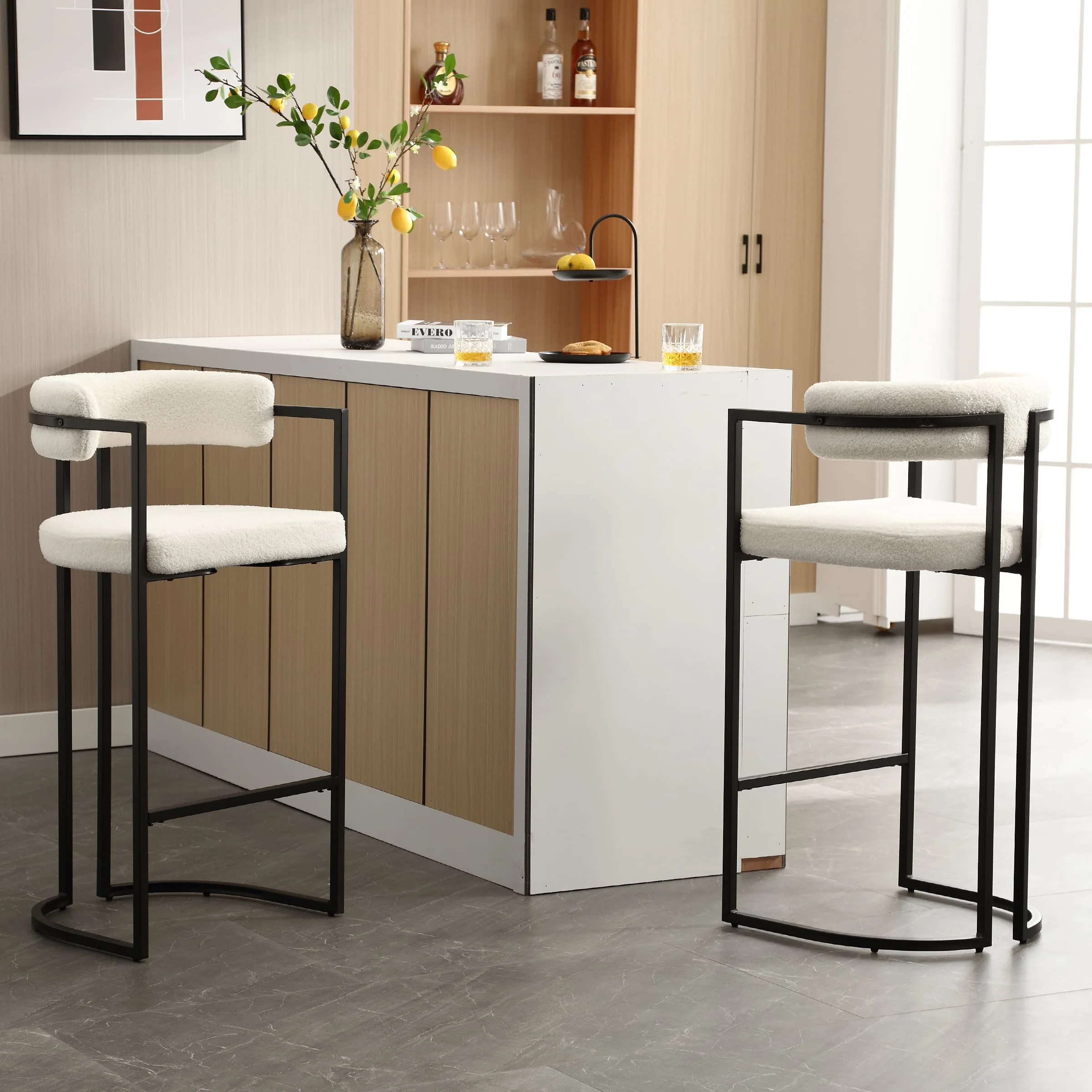 26"H & 30"H Industrial Counter & Bar Stools Set of 2 - X323 - Image 21