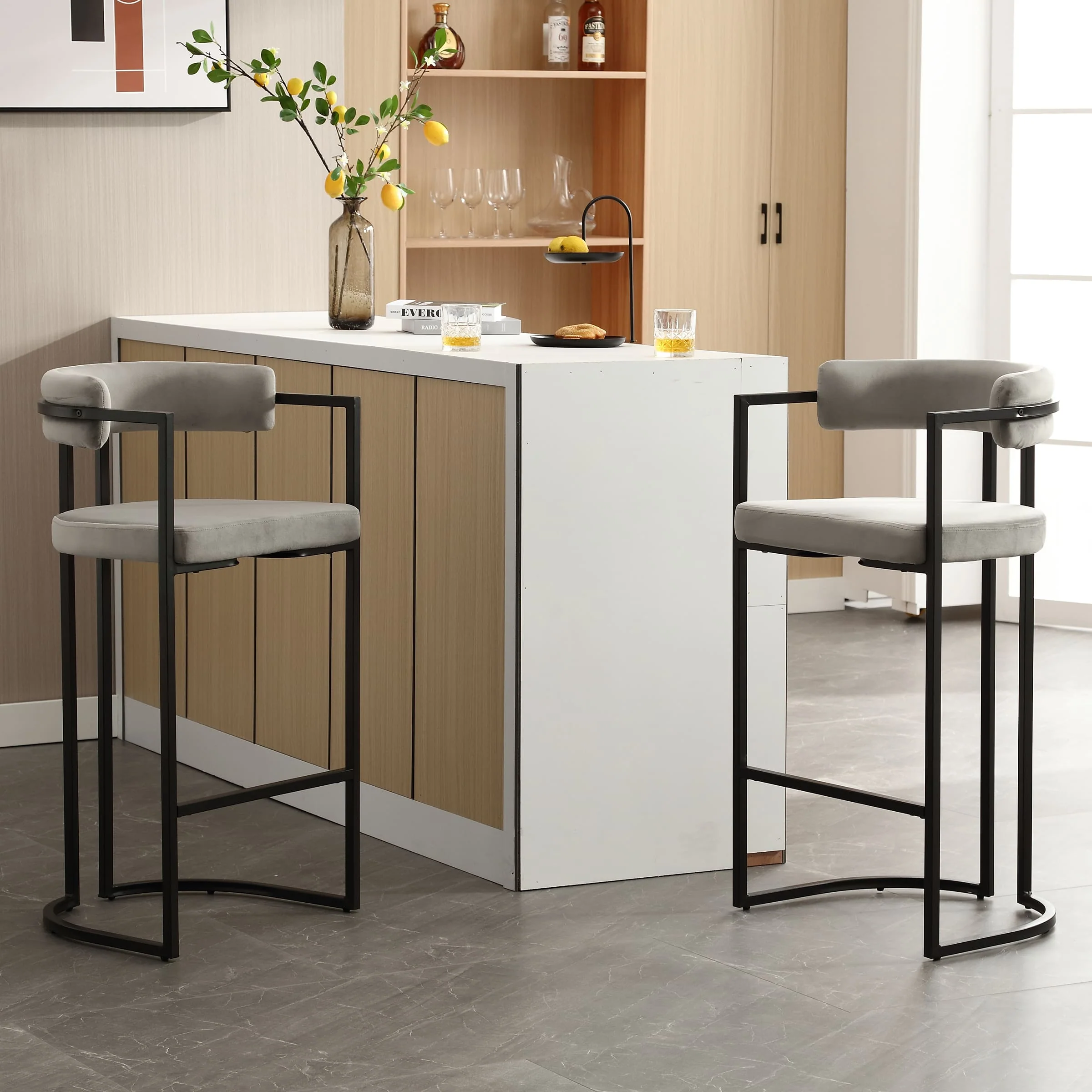 26"H & 30"H Industrial Counter & Bar Stools Set of 2 - X323 - Image 25