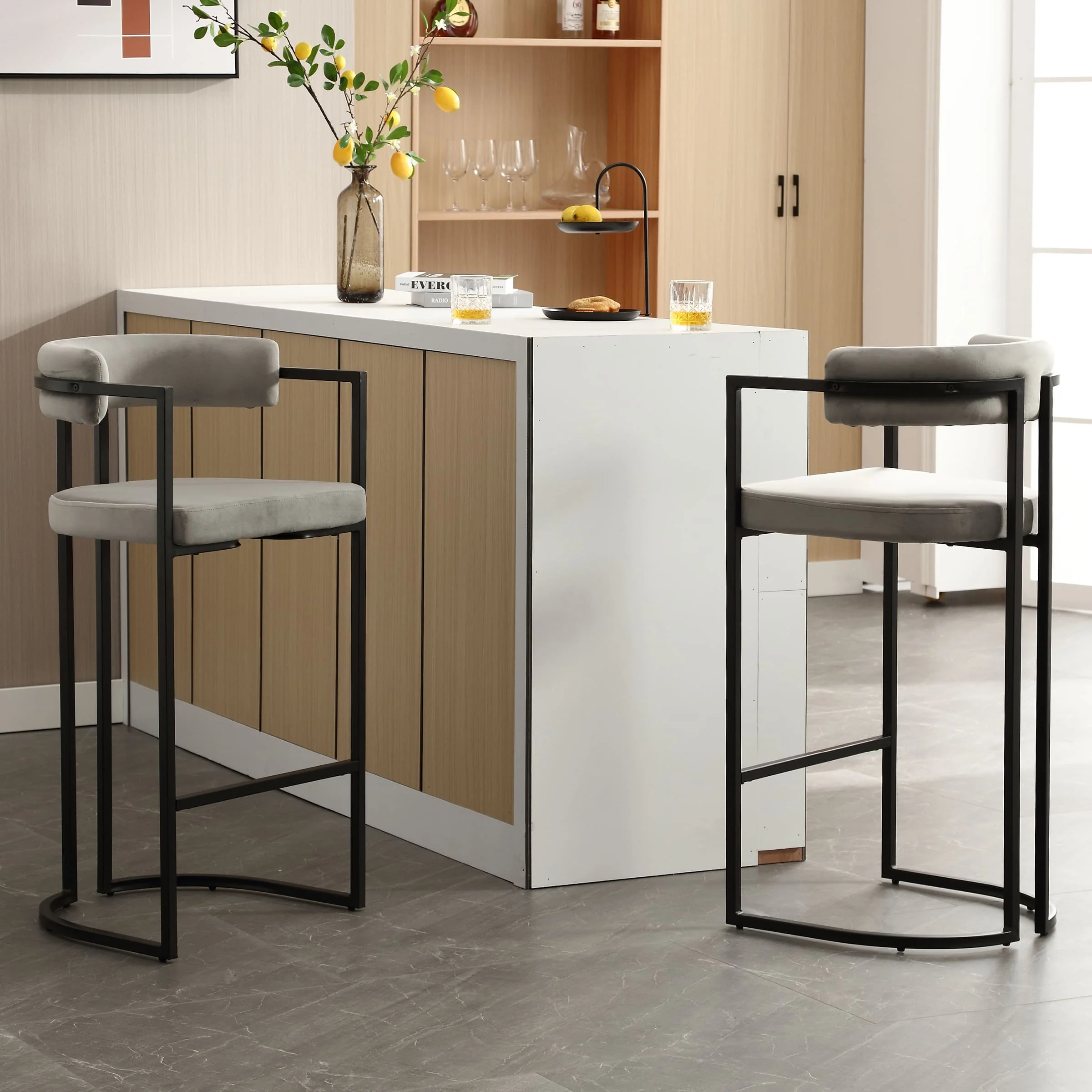 26"H & 30"H Industrial Counter & Bar Stools Set of 2 - X323 - Image 26