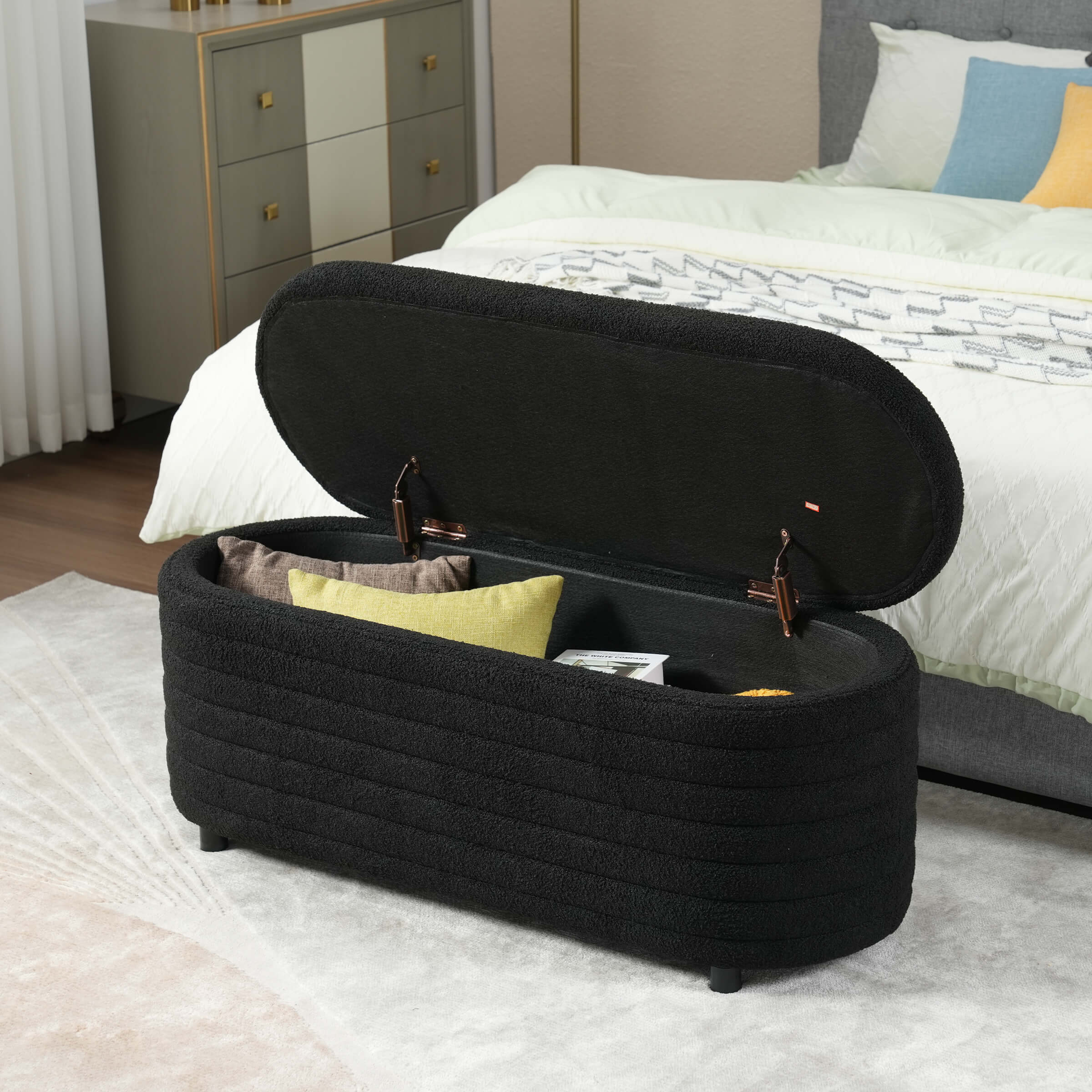45" Comfy Upholstered Storage Bench - 2436BH - Image 11