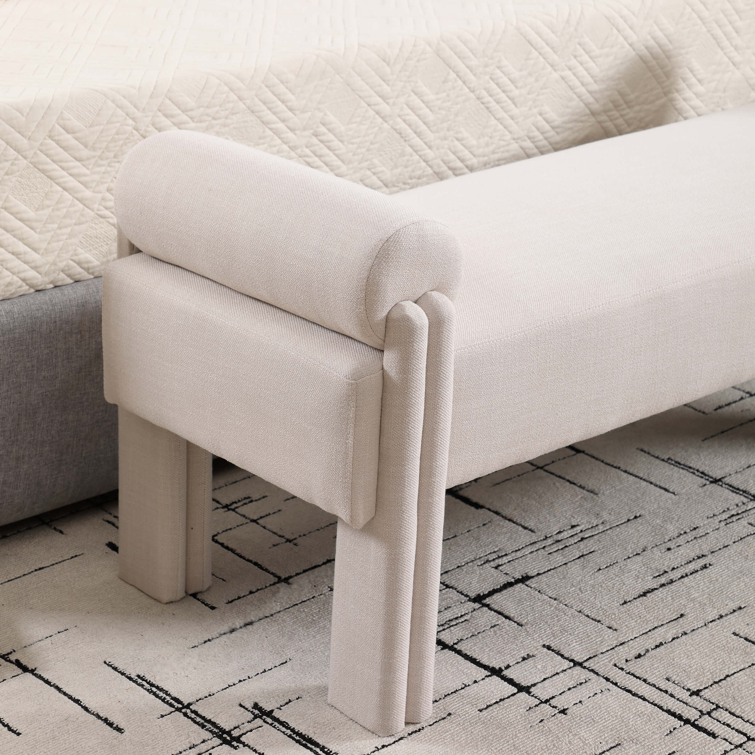 53"W End of Bed Bench with Armrests - 2640BH - Image 11