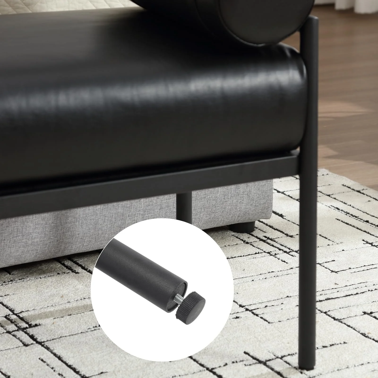 55 "W Bedroom Bench with Removable Pillows - 2160BH - Image 8