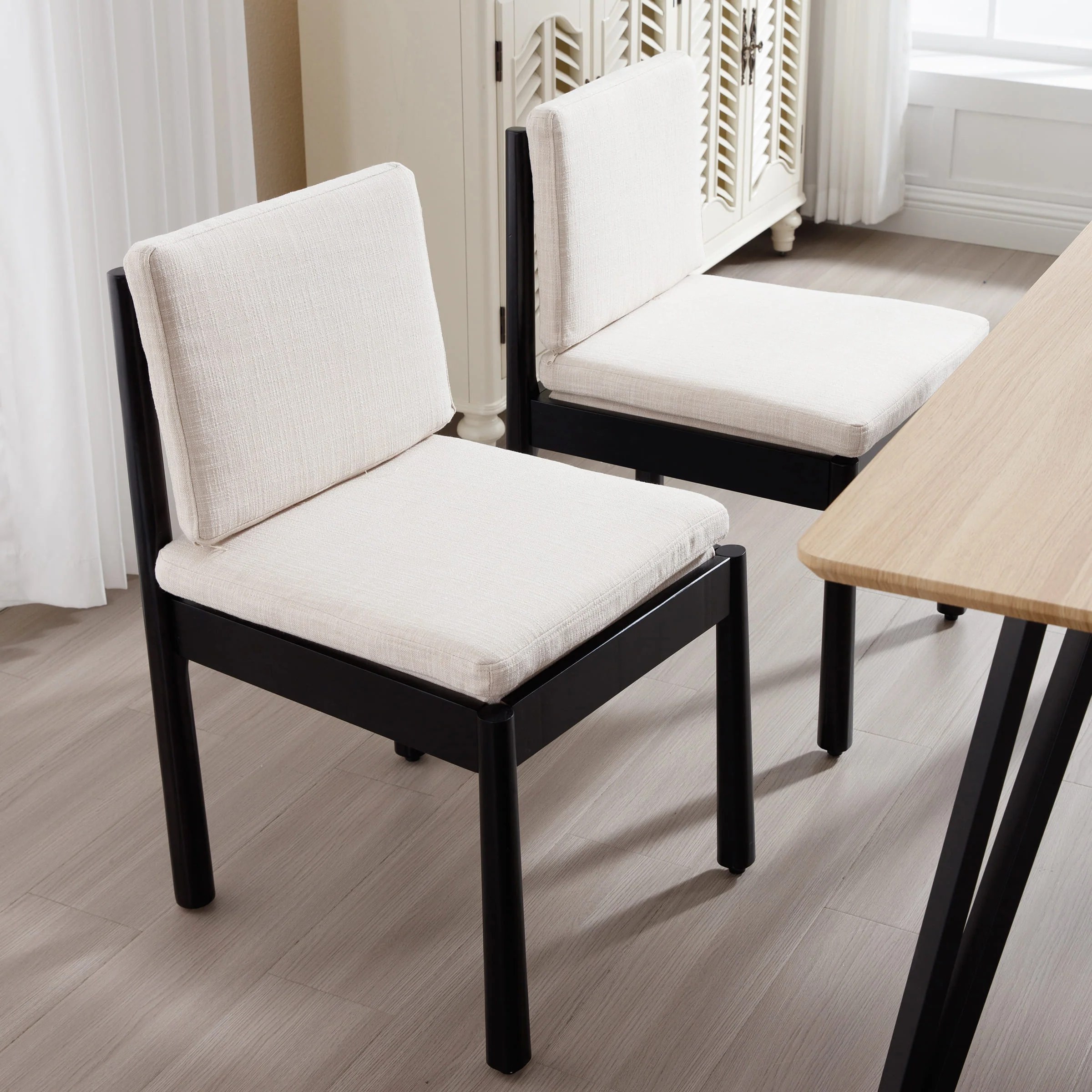 Armless Wood Dining Chairs Set of 2 - 1965DC - Image 12