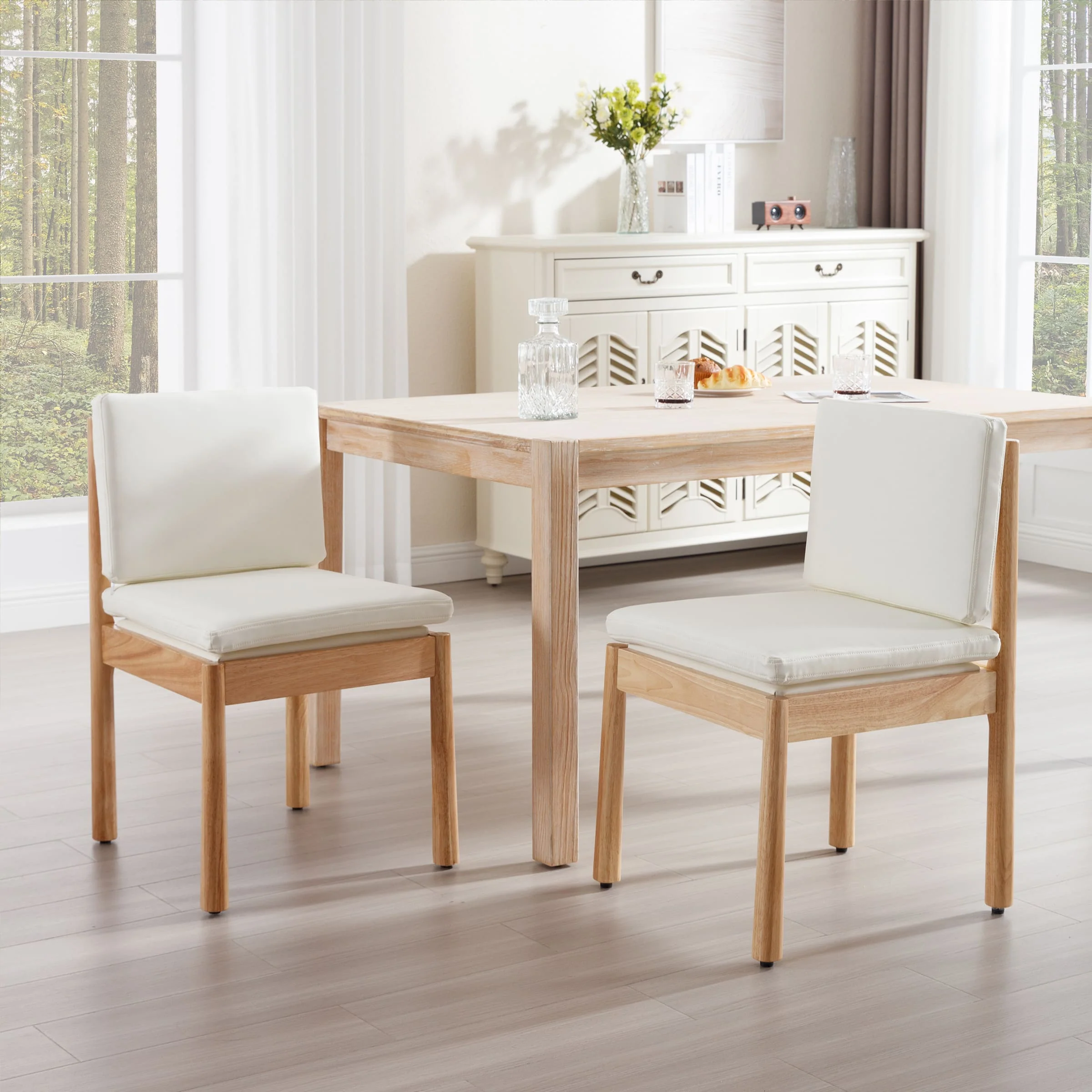 Armless Wood Dining Chairs Set of 2 - 1965DC - Image 18