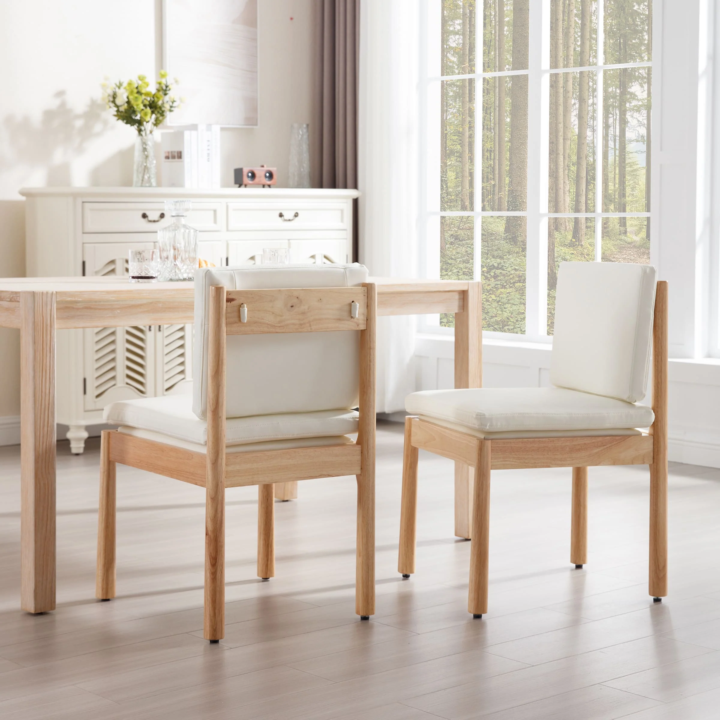 Armless Wood Dining Chairs Set of 2 - 1965DC - Image 19