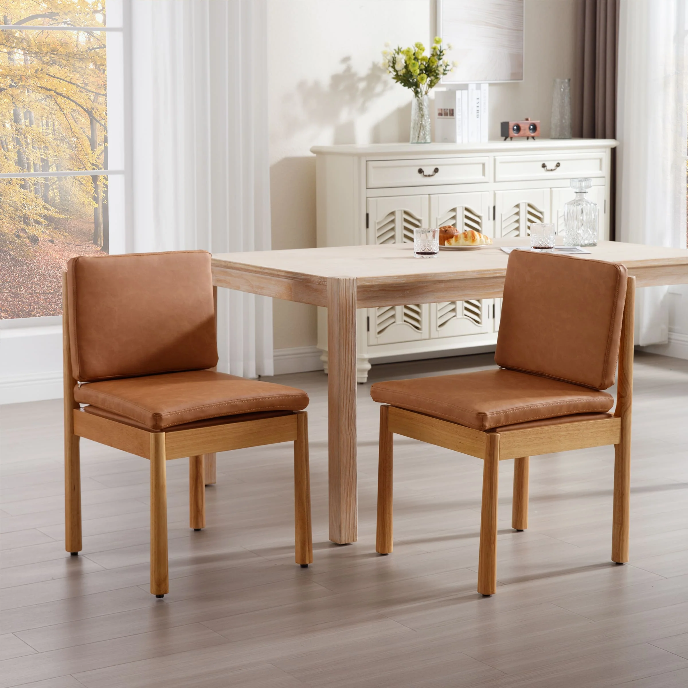 Armless Wood Dining Chairs Set of 2 - 1965DC - Image 26