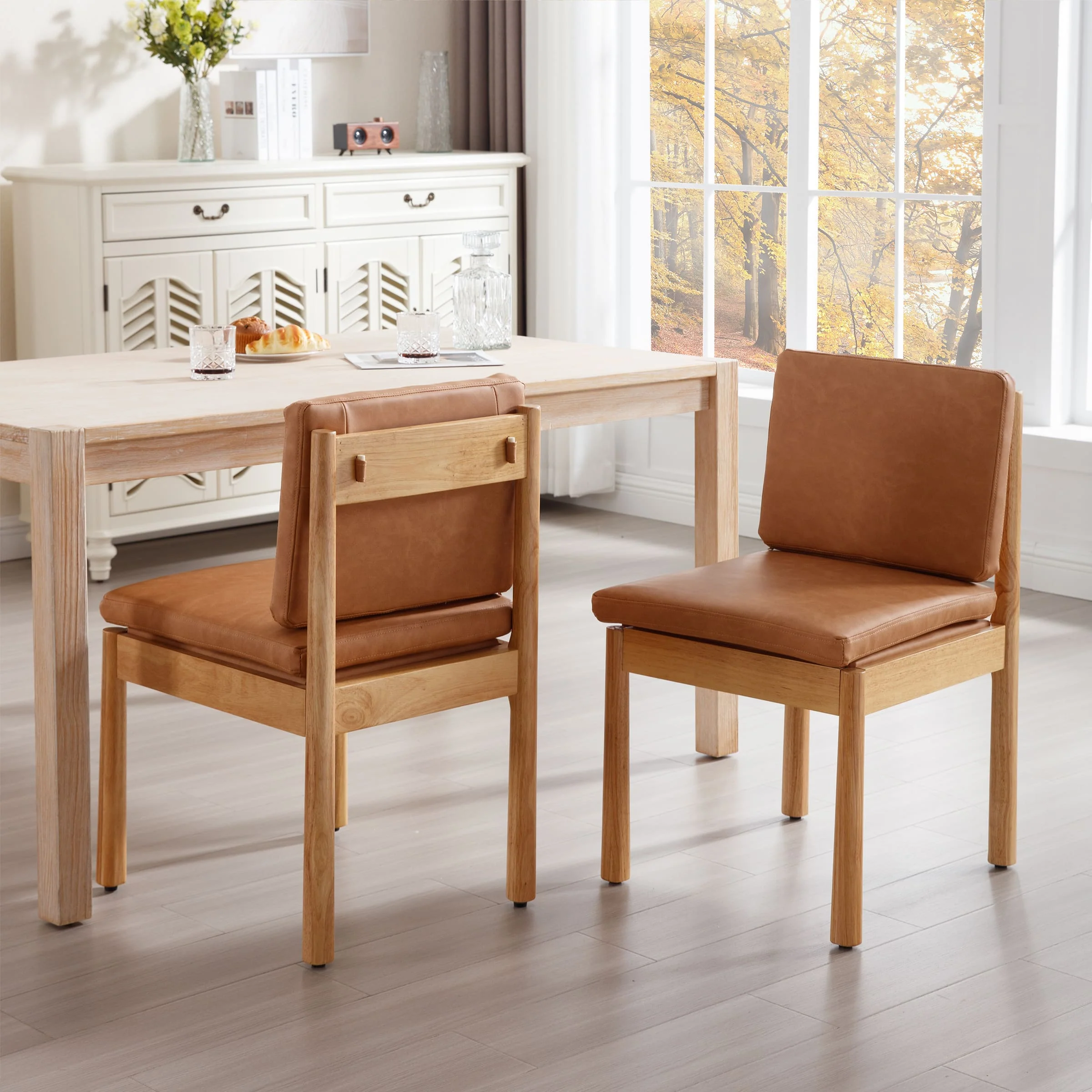 Armless Wood Dining Chairs Set of 2 - 1965DC - Image 27