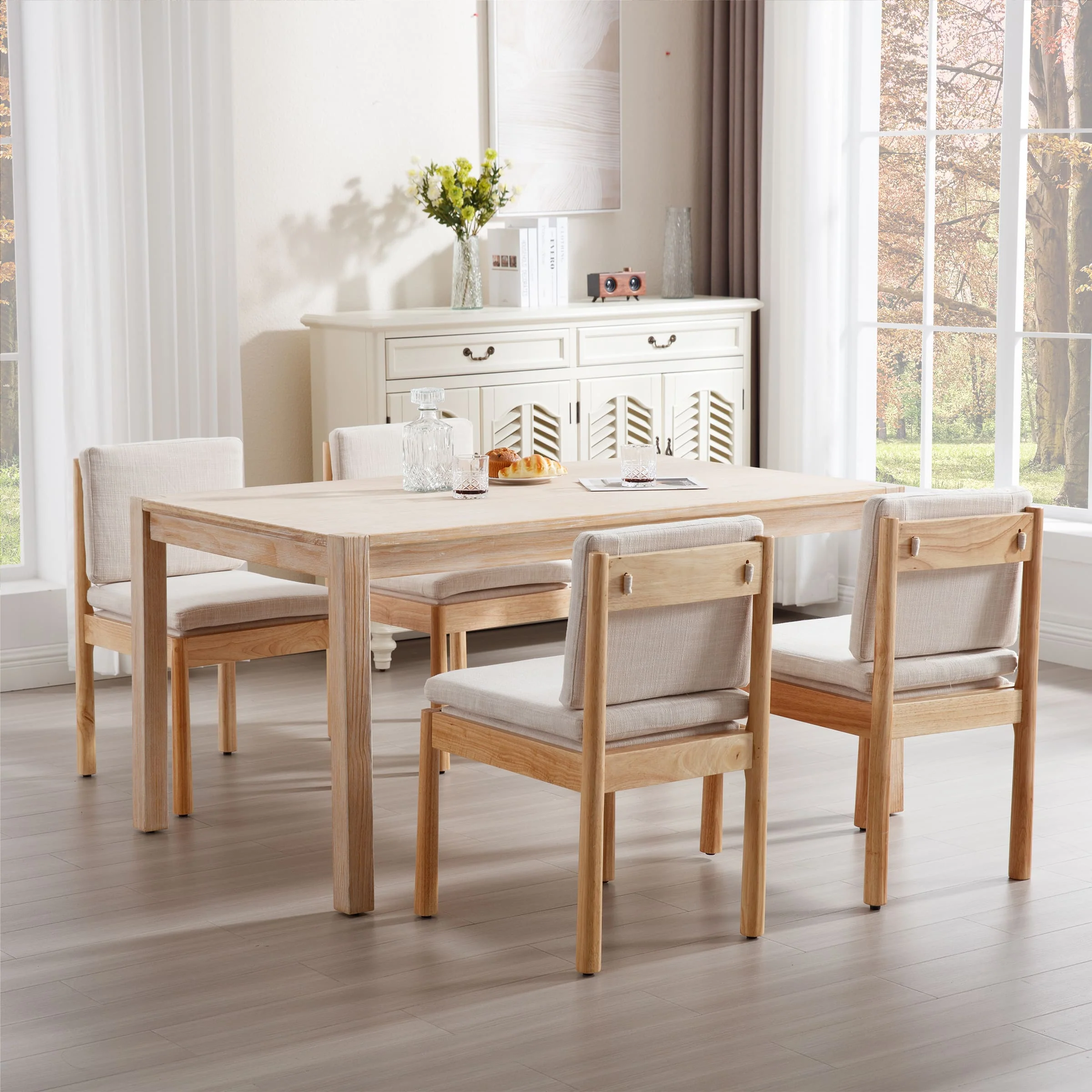 Armless Wood Dining Chairs Set of 2 - 1965DC - Image 3