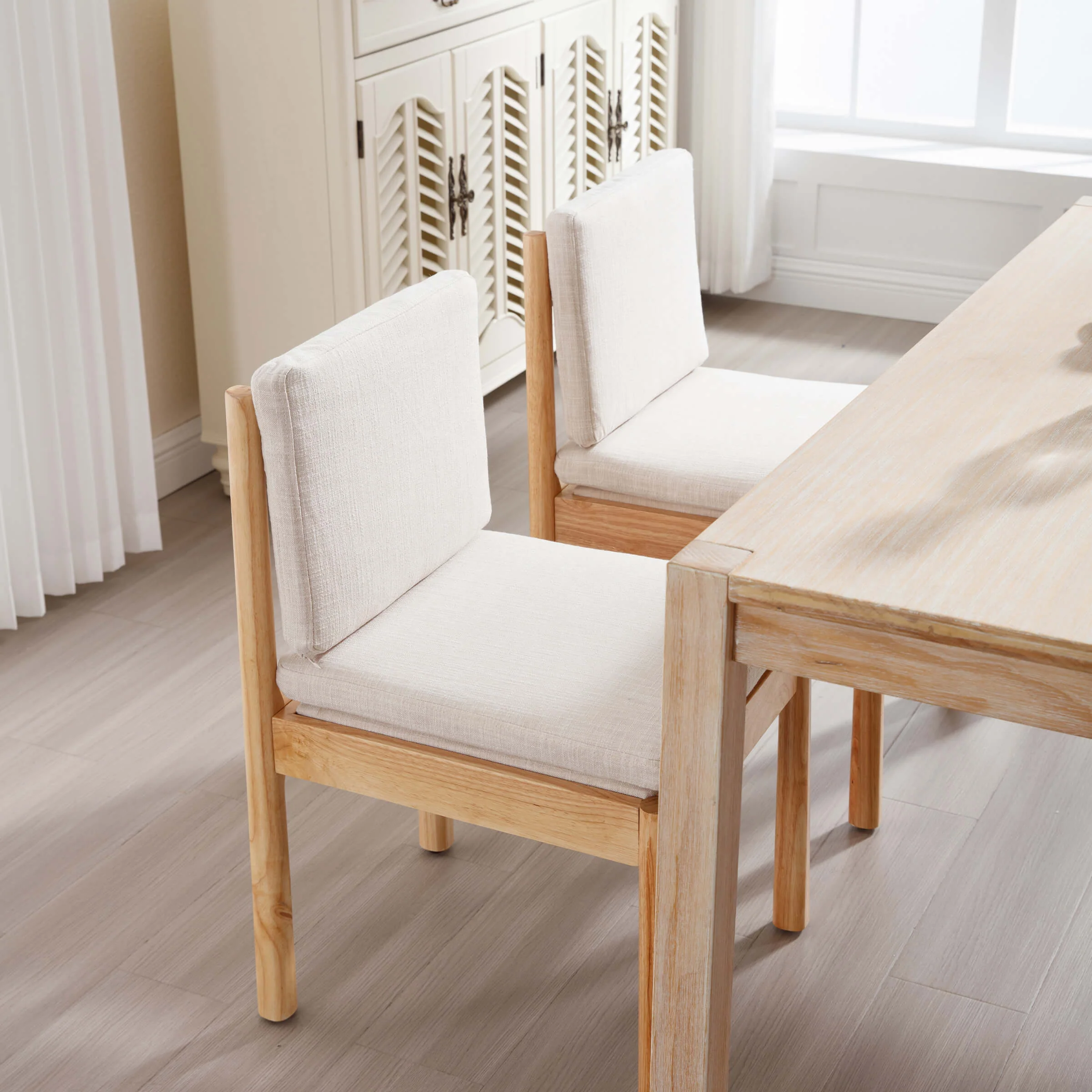 Armless Wood Dining Chairs Set of 2 - 1965DC - Image 4
