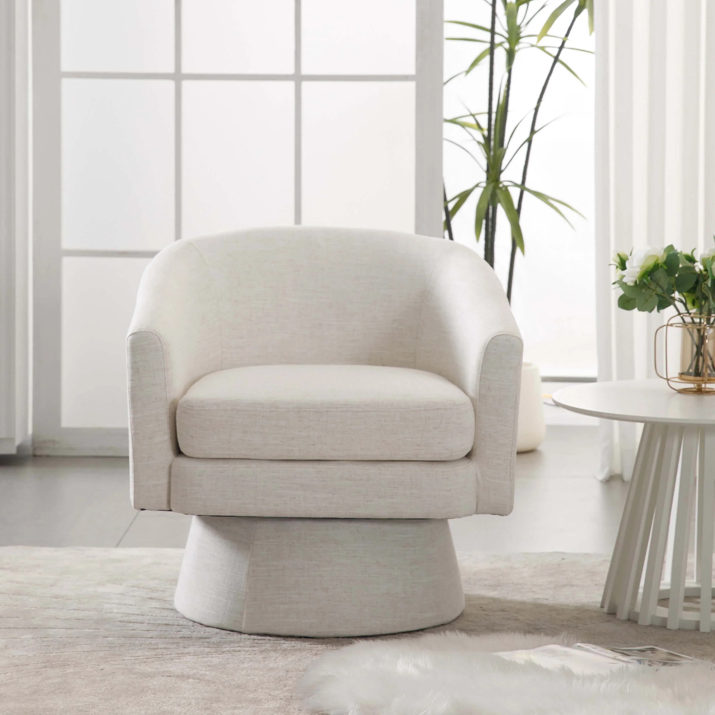 Barrel Swivel Accent Chair 1 PCS - 3057AC - Image 14