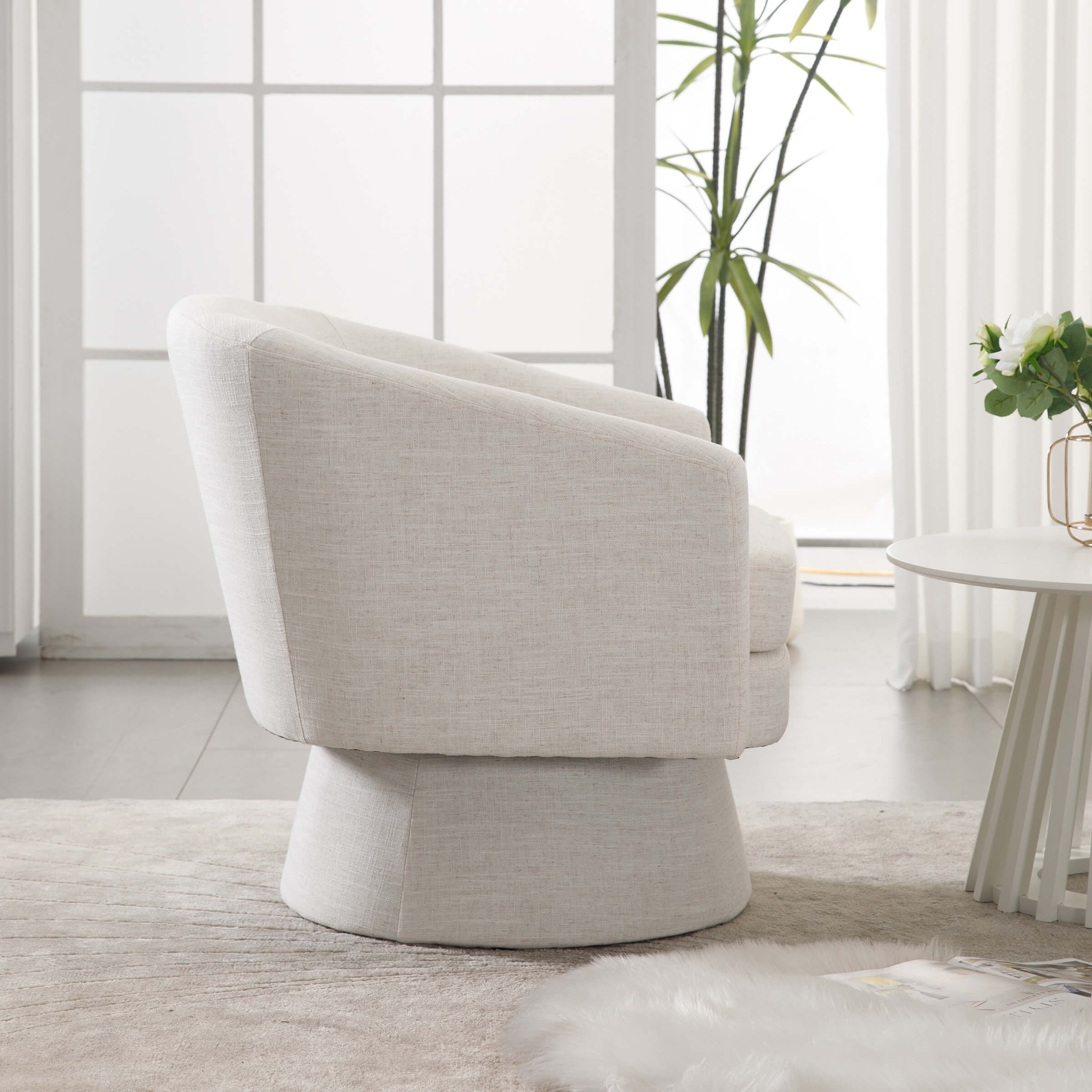 Barrel Swivel Accent Chair 1 PCS - 3057AC - Image 15