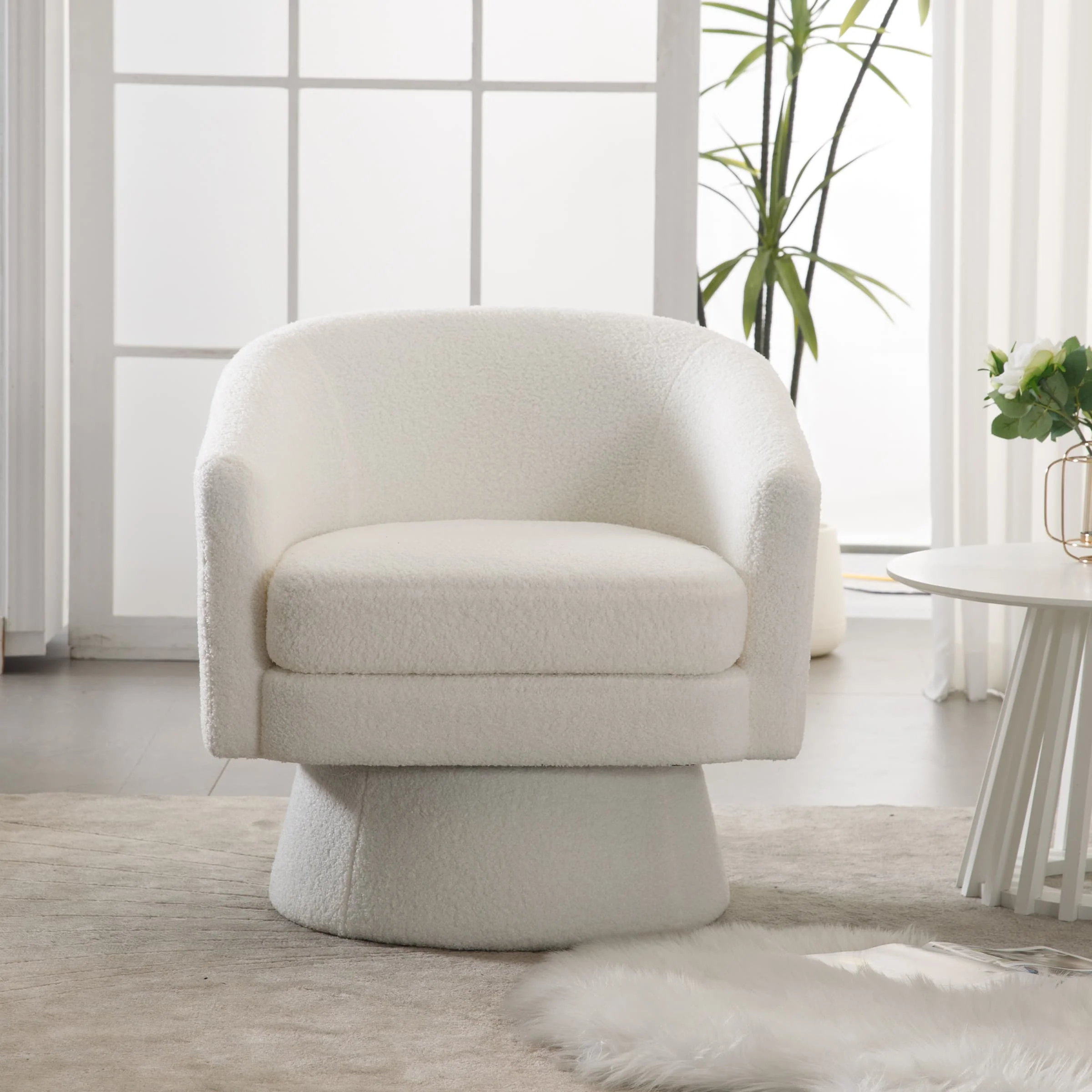 Barrel Swivel Accent Chair 1 PCS - 3057AC - Image 8