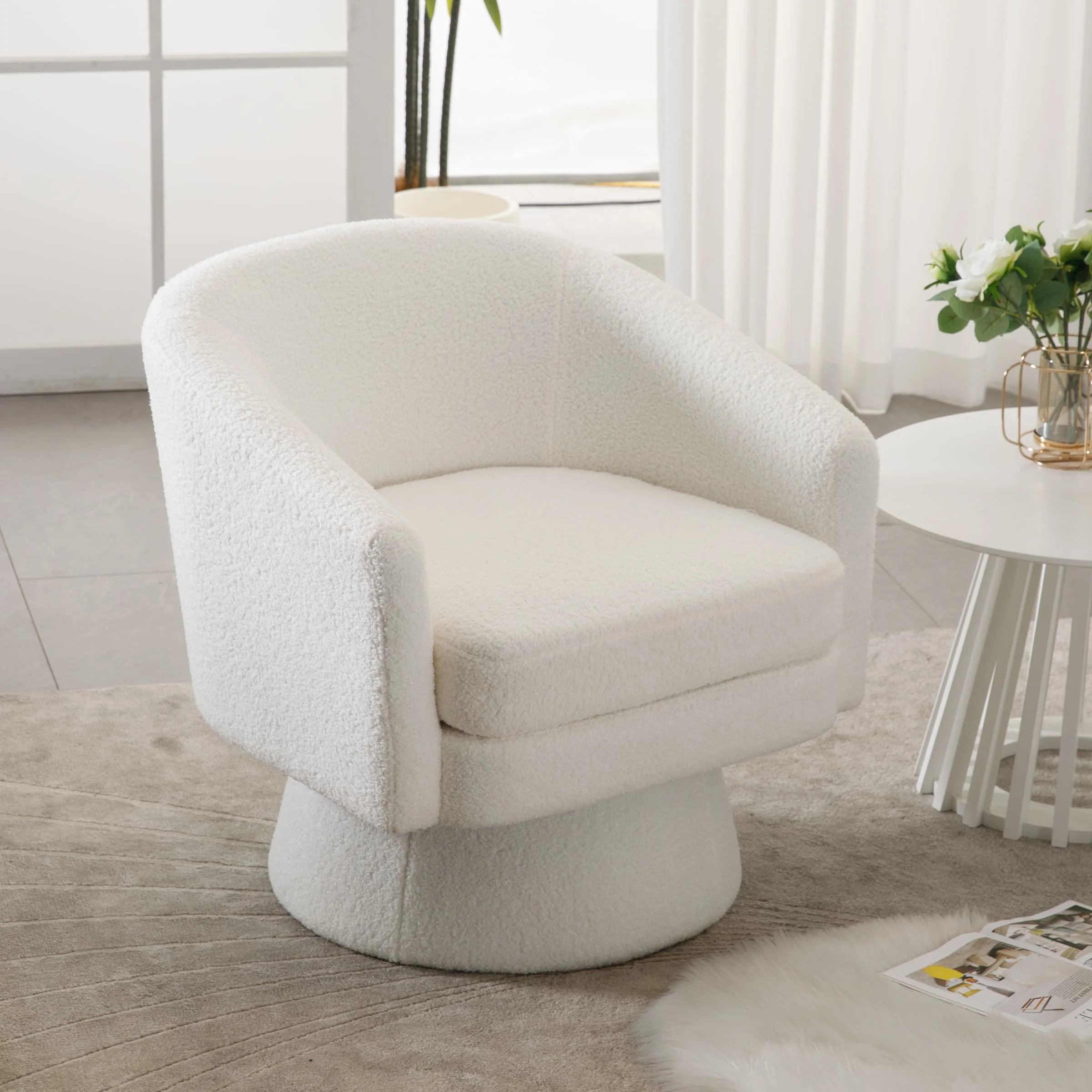 Barrel Swivel Accent Chair 1 PCS - 3057AC - Image 9