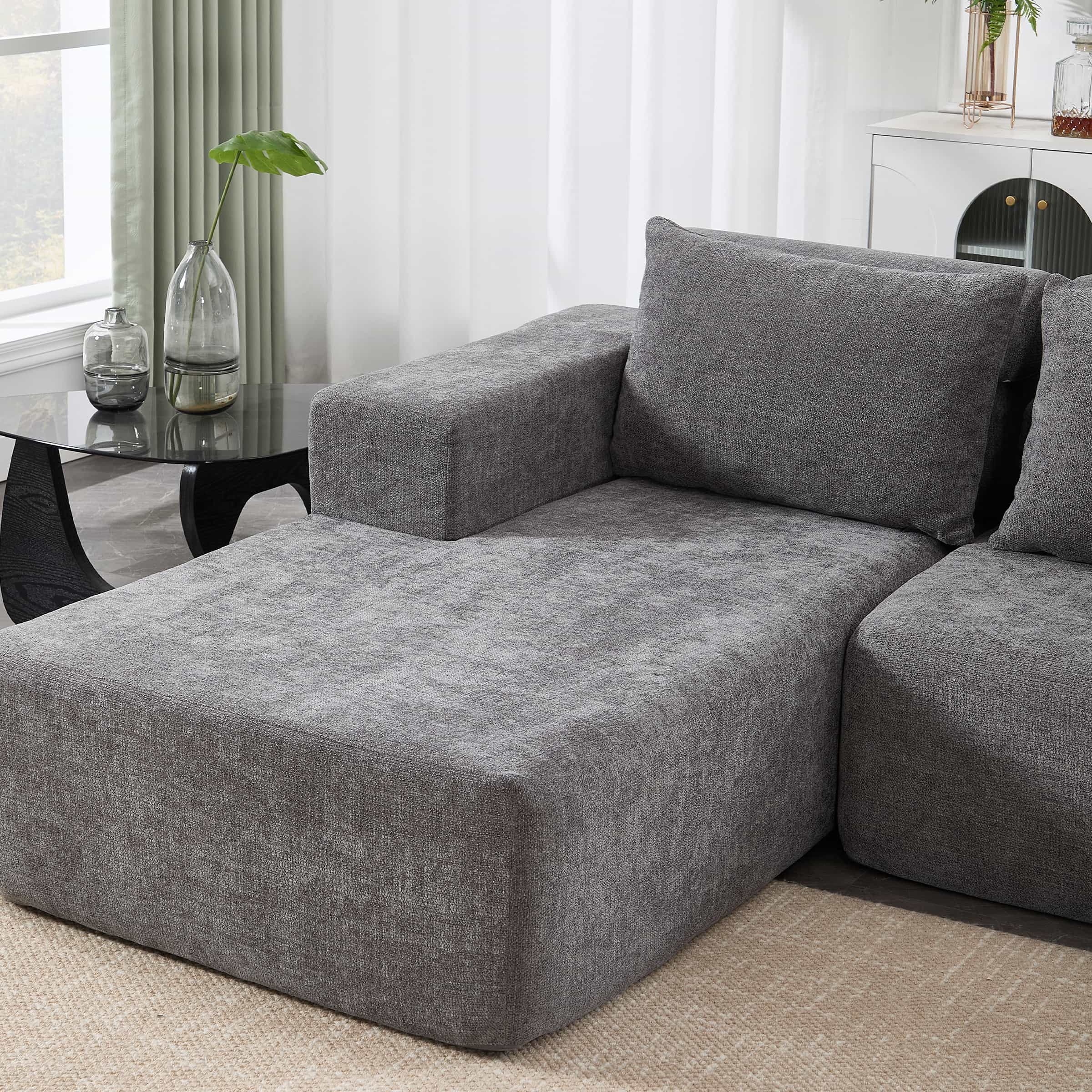 Chenille Cloud Couch L-Shaped Sofa with Left Chaise - XXX20SF - Image 5