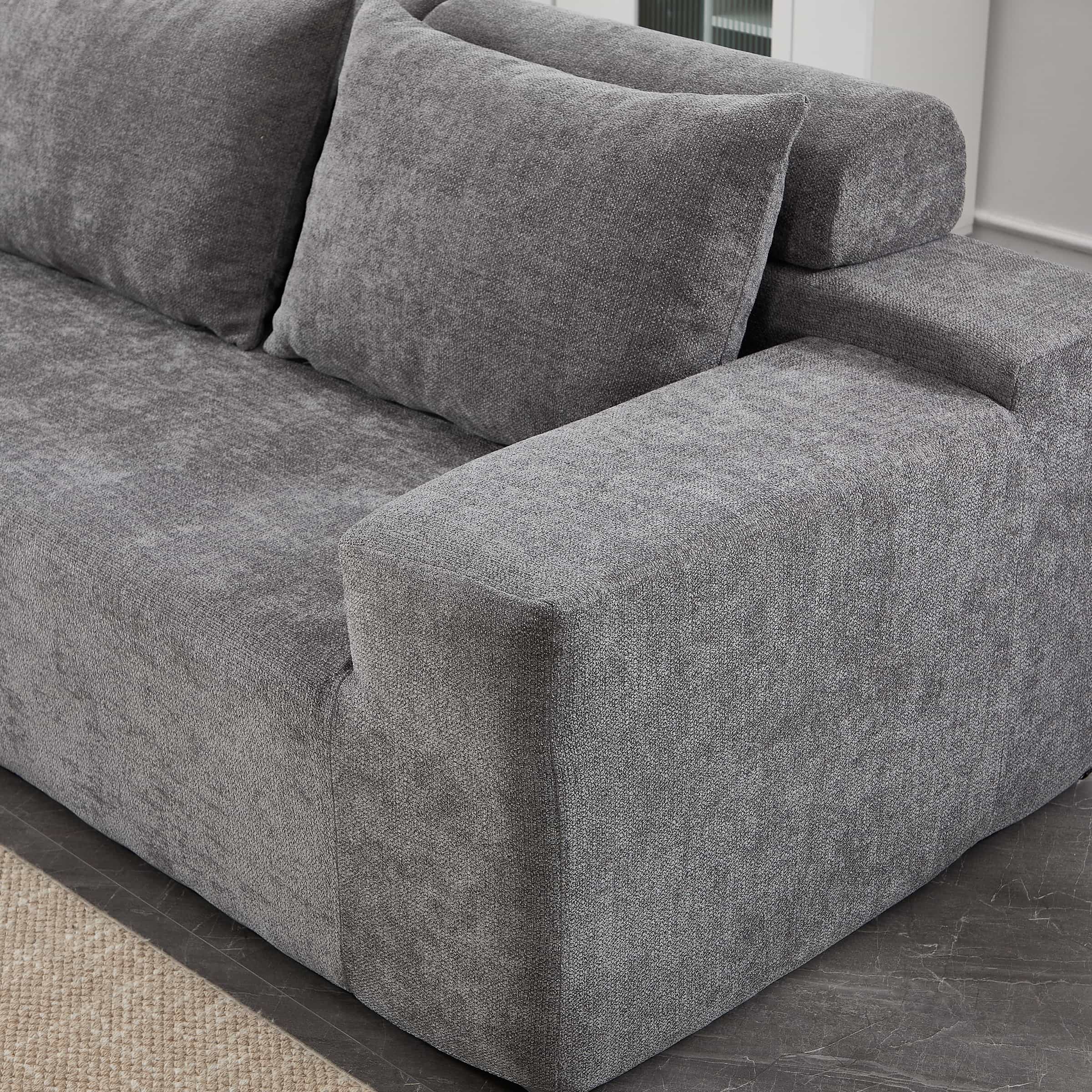 Chenille Cloud Couch L-Shaped Sofa with Left Chaise - XXX20SF - Image 6