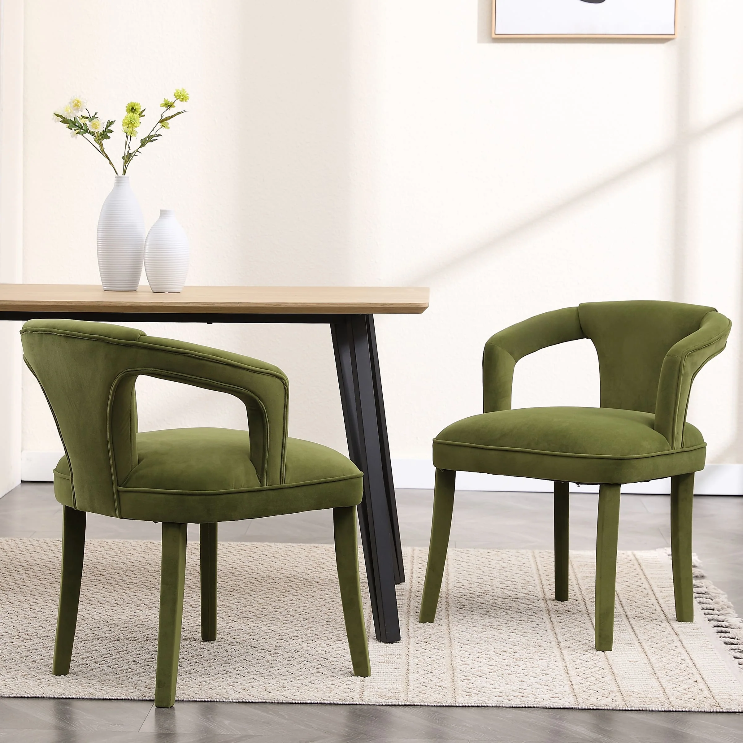 Barrel Back Dining Room Chairs Set of 2 - 10030DC - Image 3