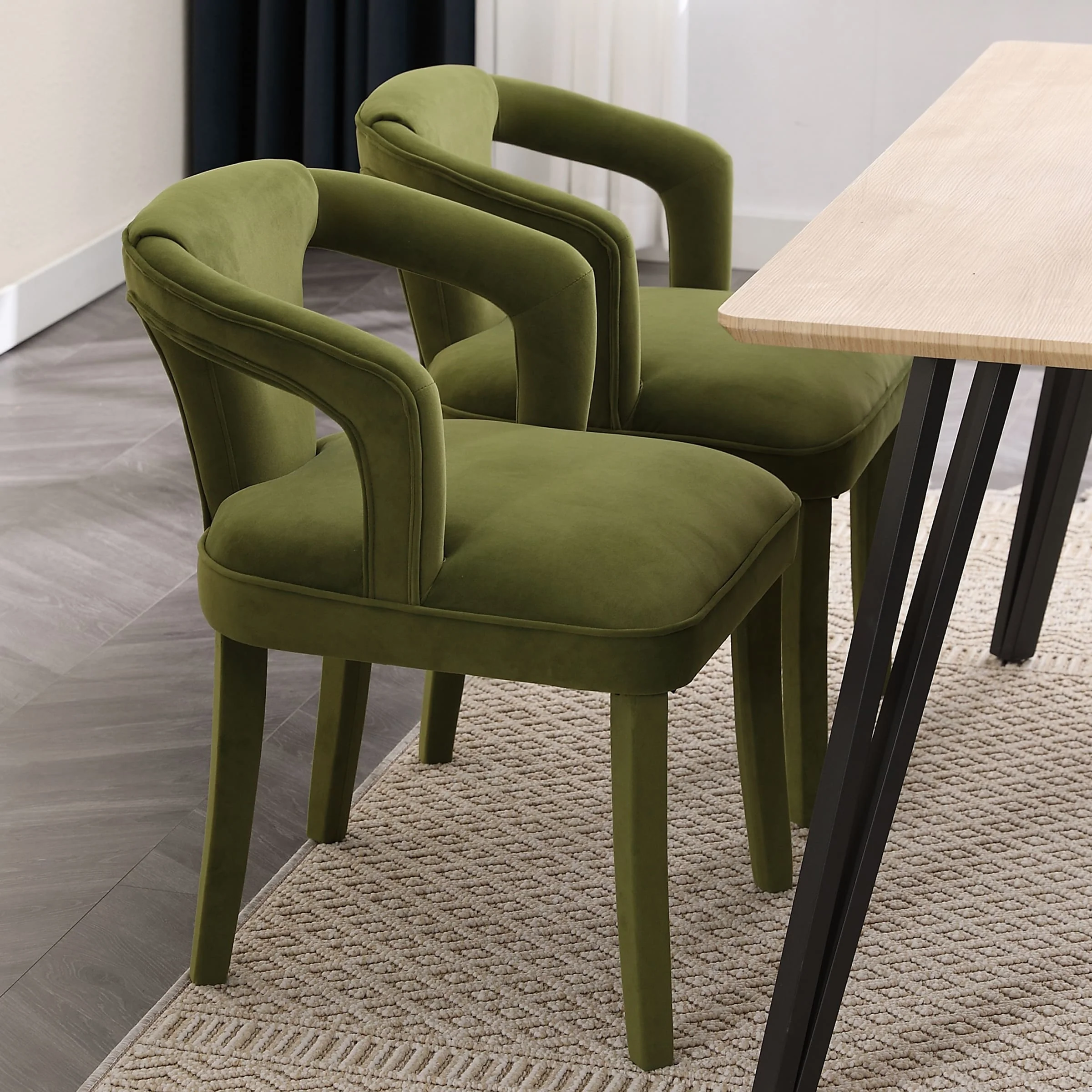 Barrel Back Dining Room Chairs Set of 2 - 10030DC - Image 4