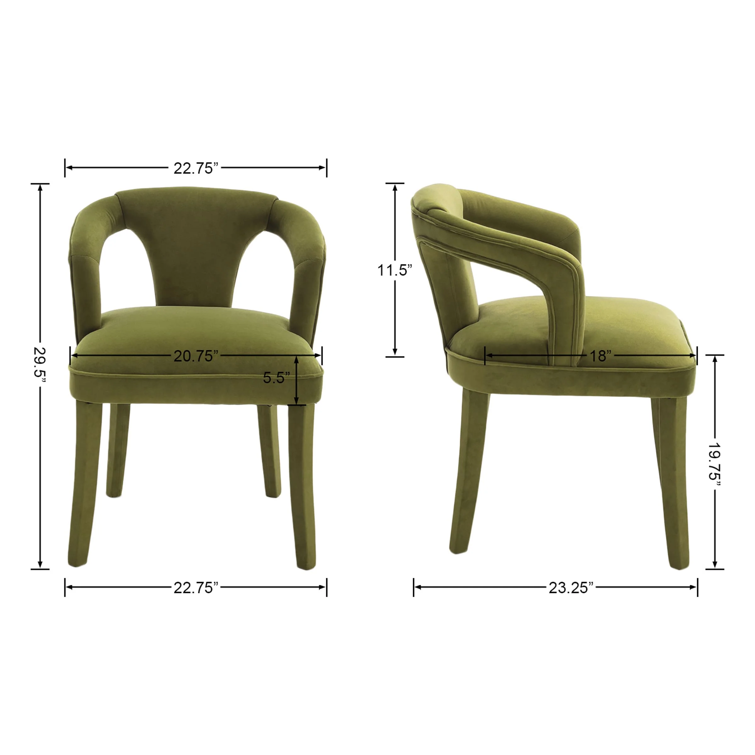 Barrel Back Dining Room Chairs Set of 2 - 10030DC - Image 9