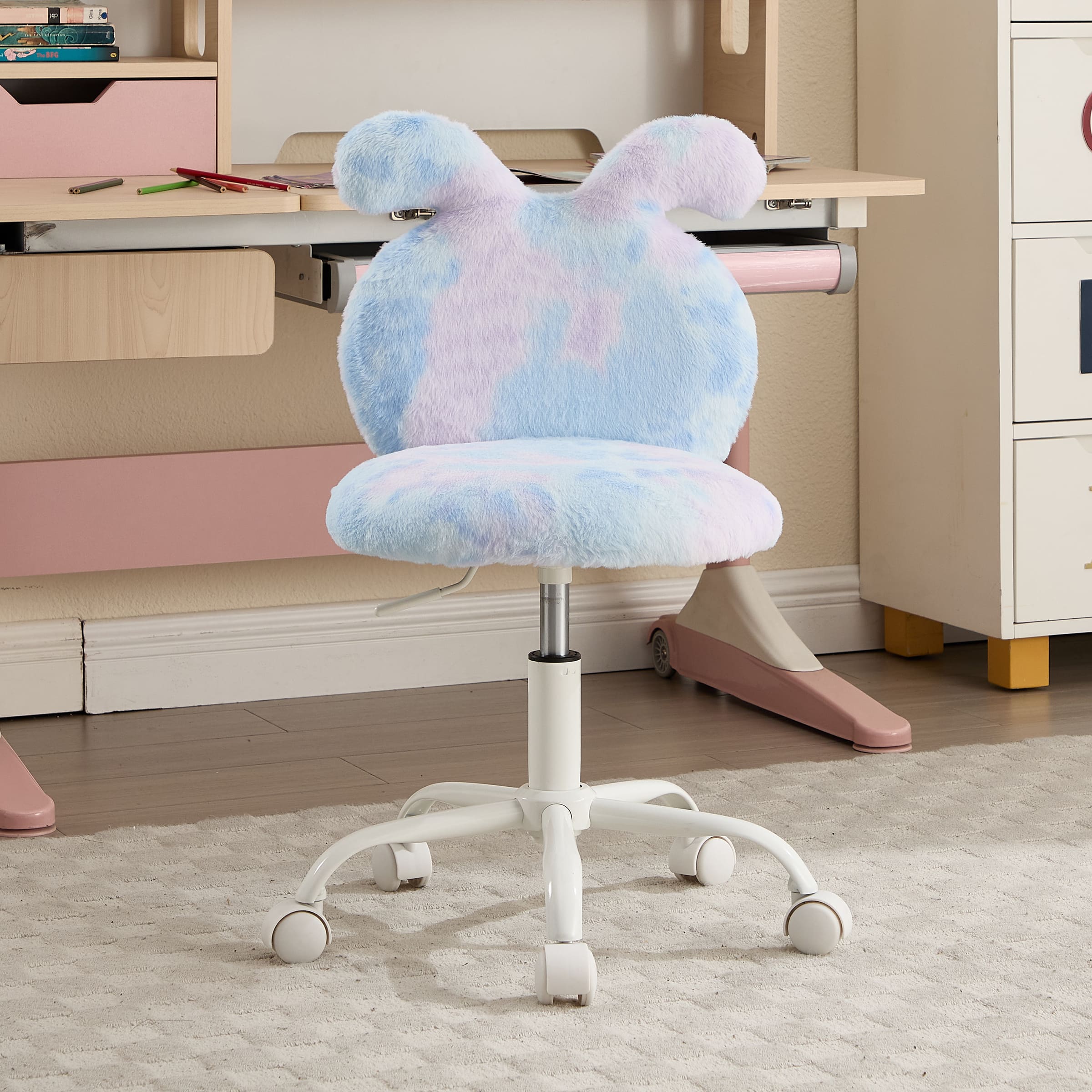 Cute Bunny Ear Backrest Kids Desk Chairs - 4001KC - Image 10