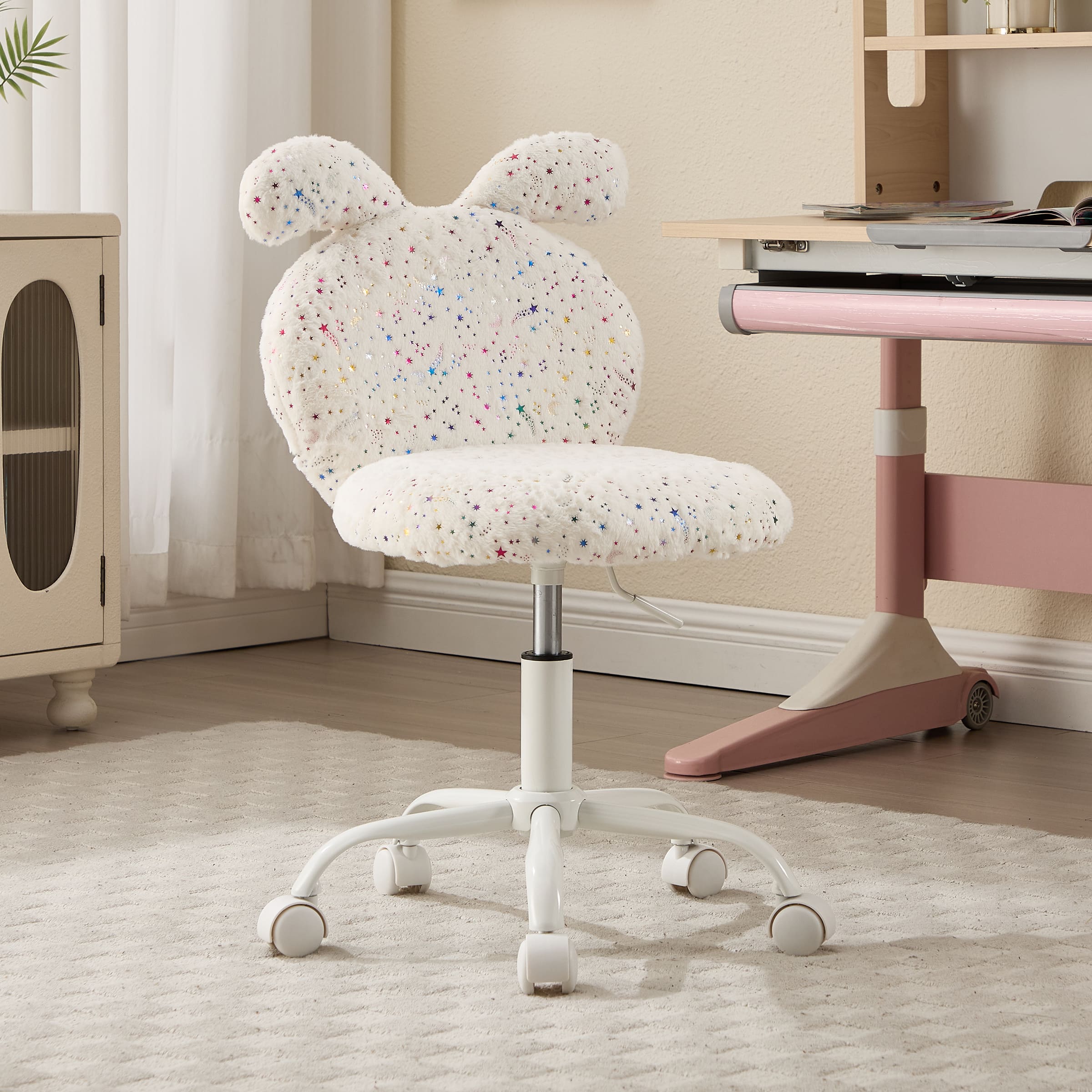 Cute Bunny Ear Backrest Kids Desk Chairs - 4001KC - Image 16